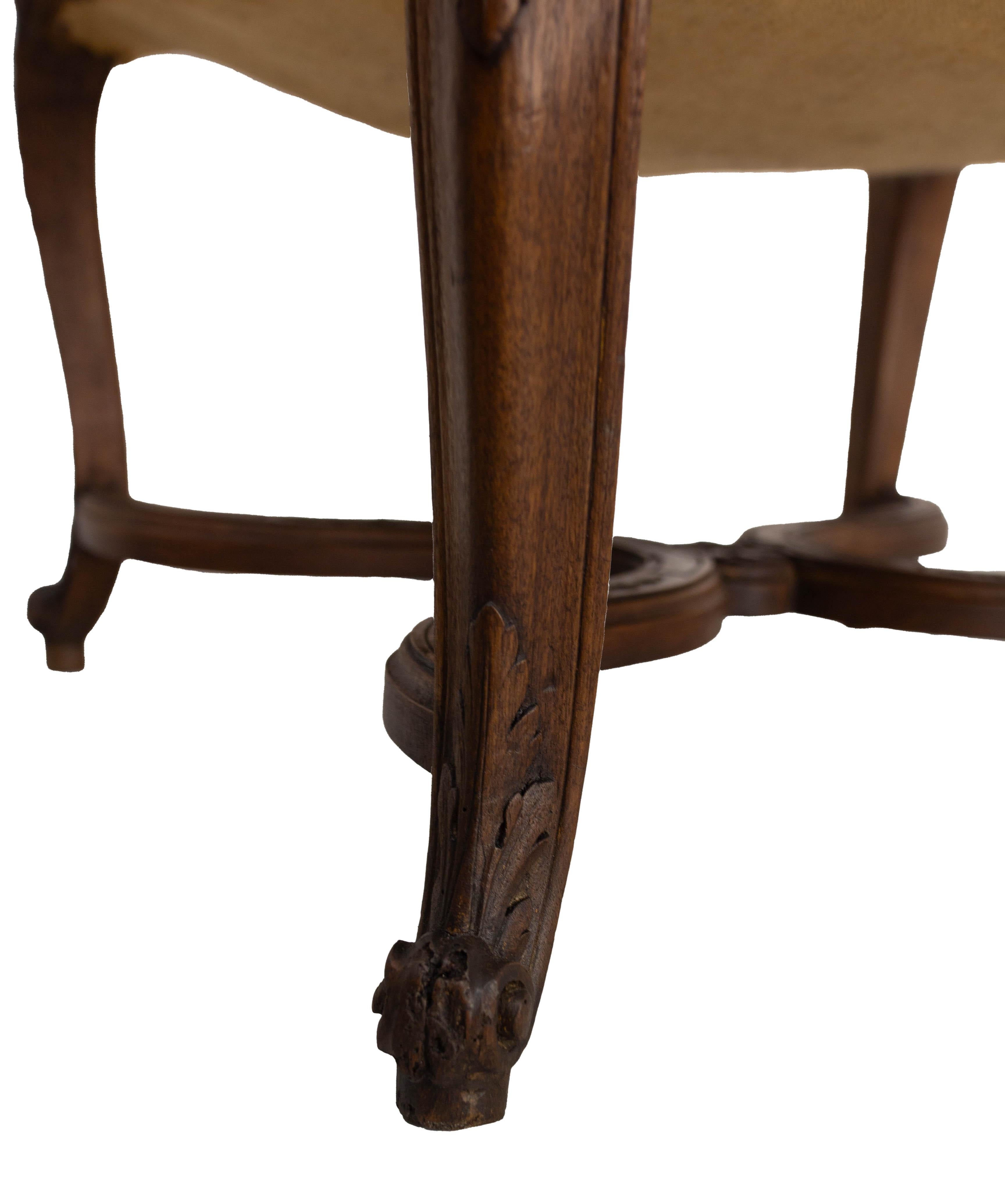 Pair of Regency Chairs or Fauteuils to be Re-Upholstered Midcentury For Sale 2