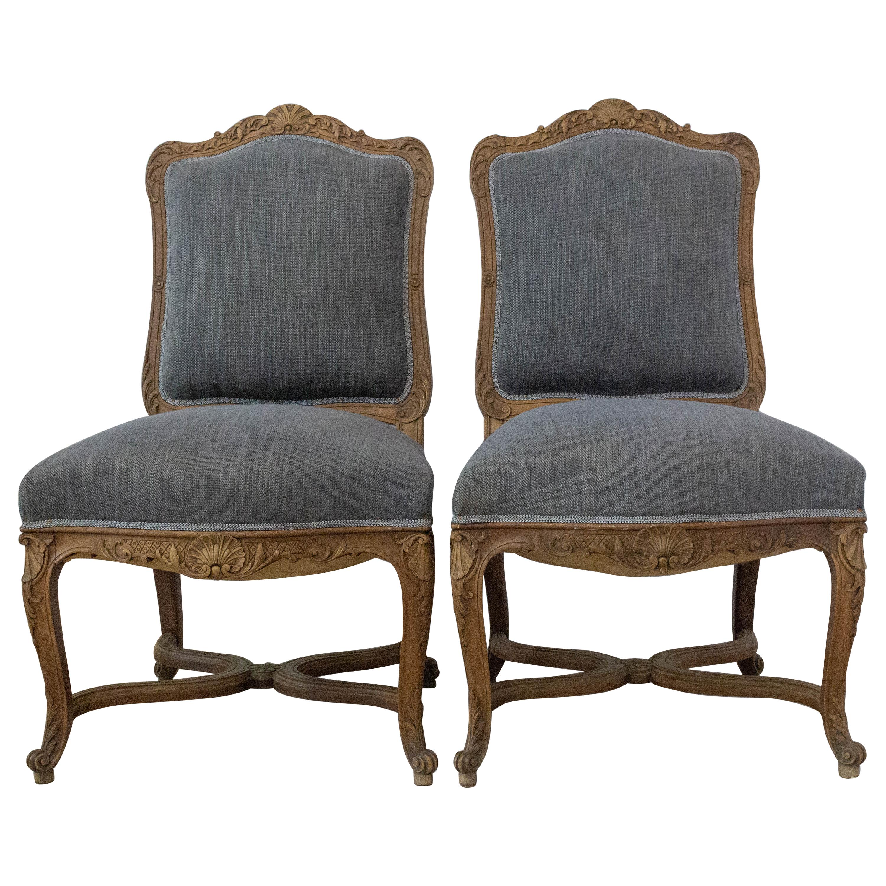 Pair of Regency Chairs or Fauteuils to be Re-Upholstered Midcentury For Sale