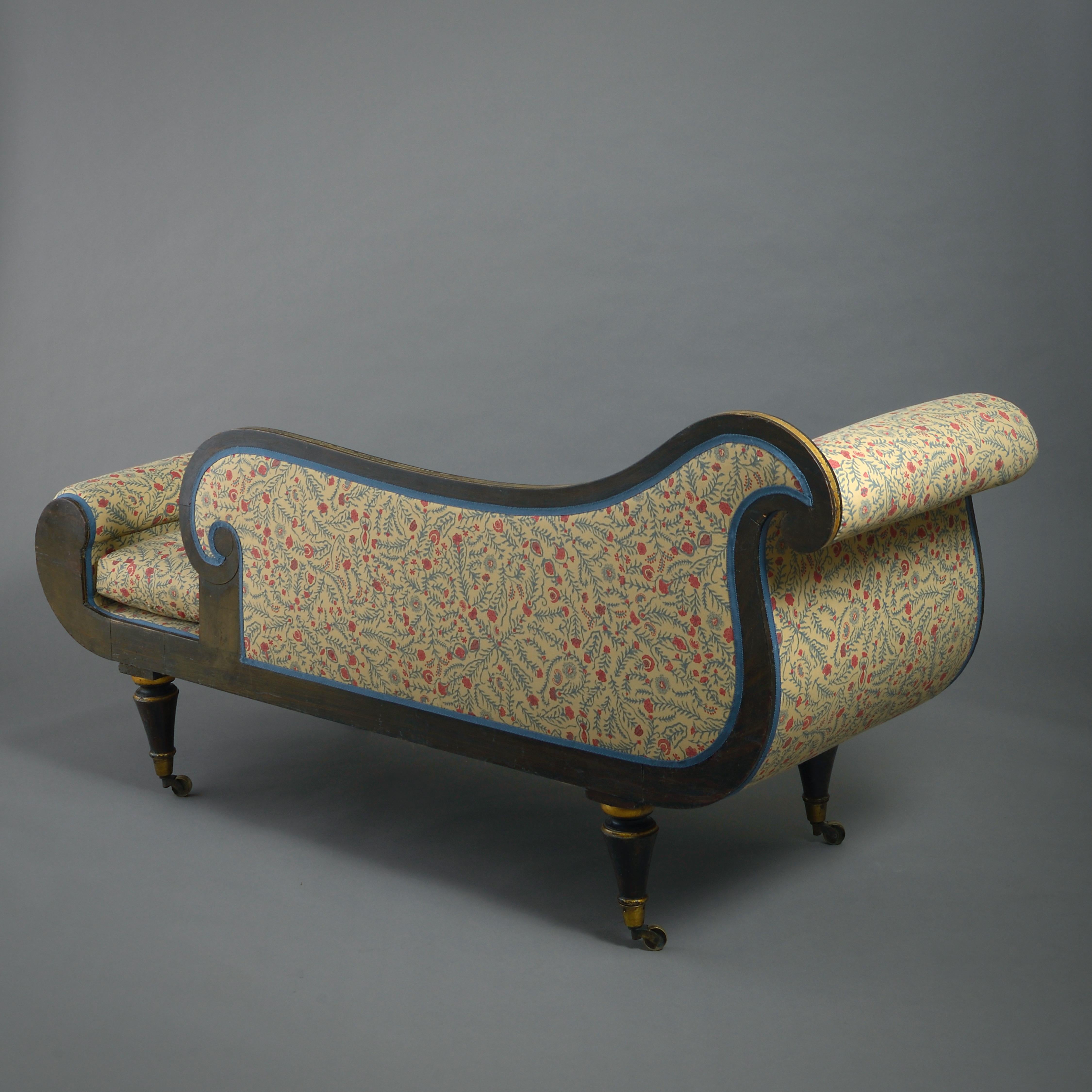 19th Century Pair of Regency Chaise Longue For Sale