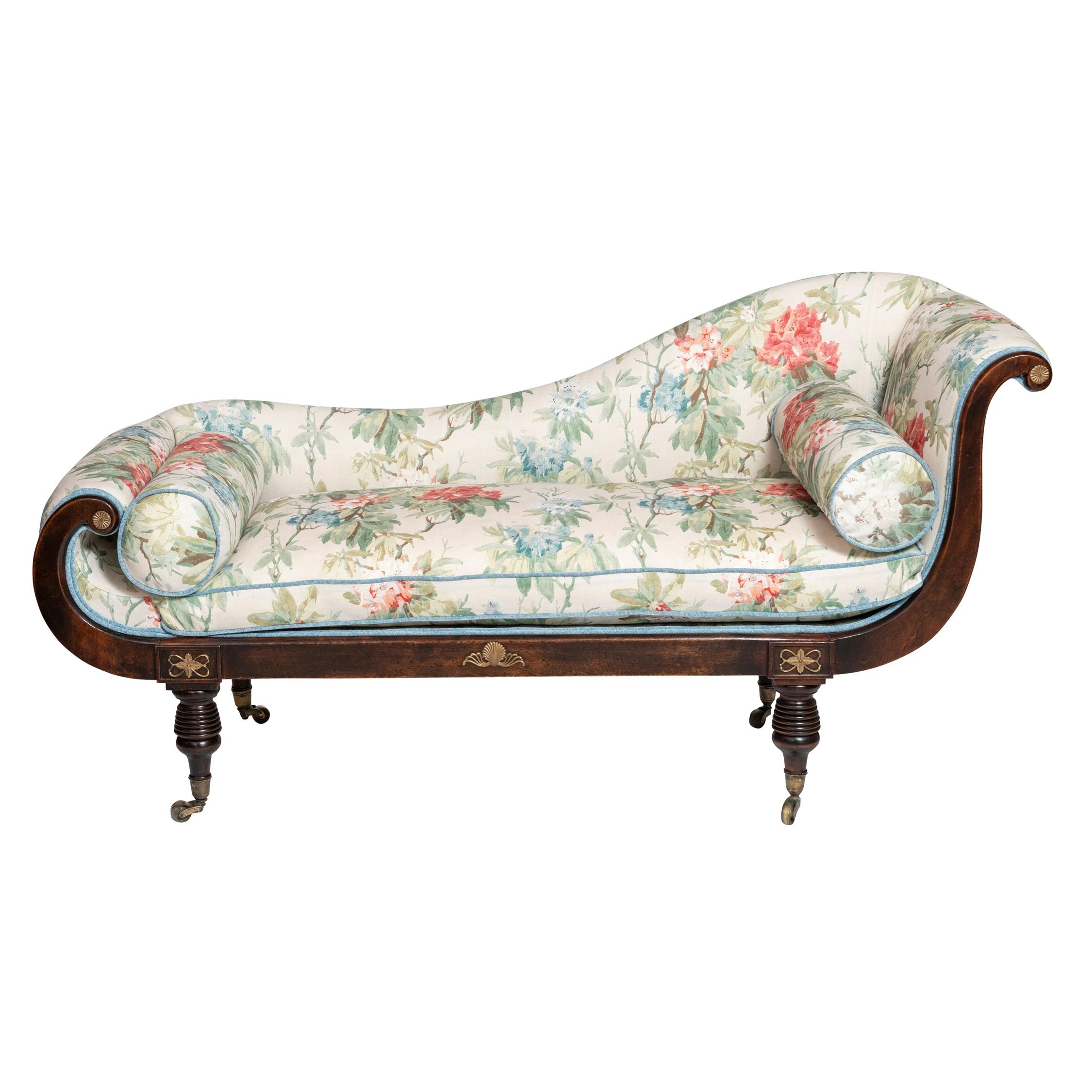 Paire de chaises longues Regency, Angleterre vers 1820 en vente 10