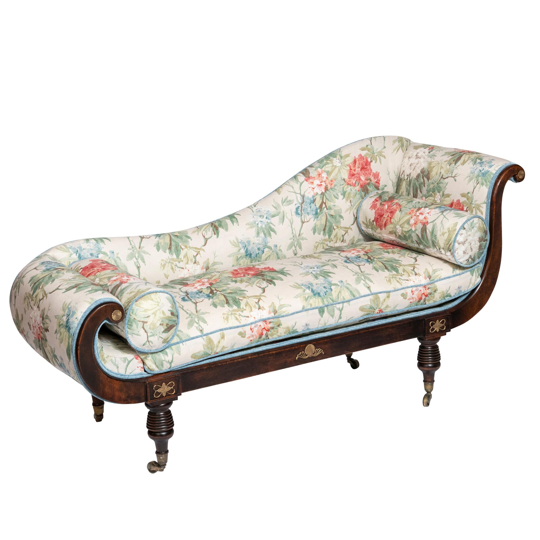 Paire de chaises longues Regency, Angleterre vers 1820 en vente 11