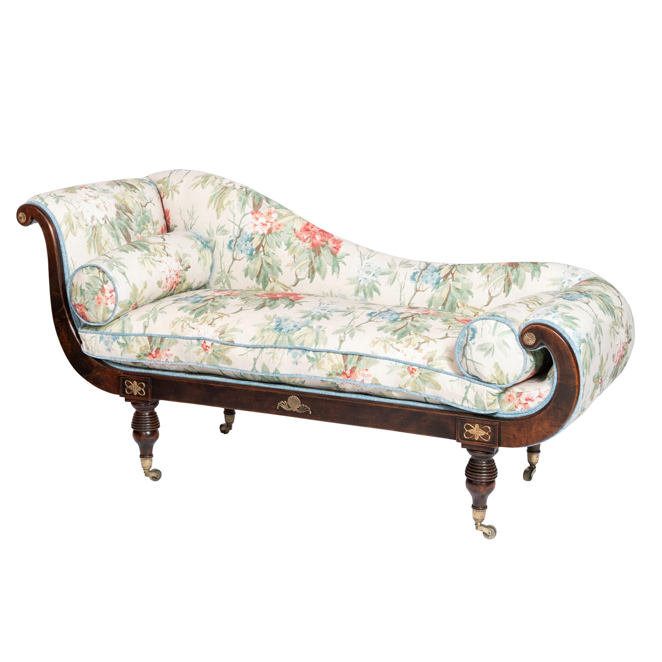 Paire de chaises longues Regency, Angleterre vers 1820 Bon état - En vente à Knutsford, GB
