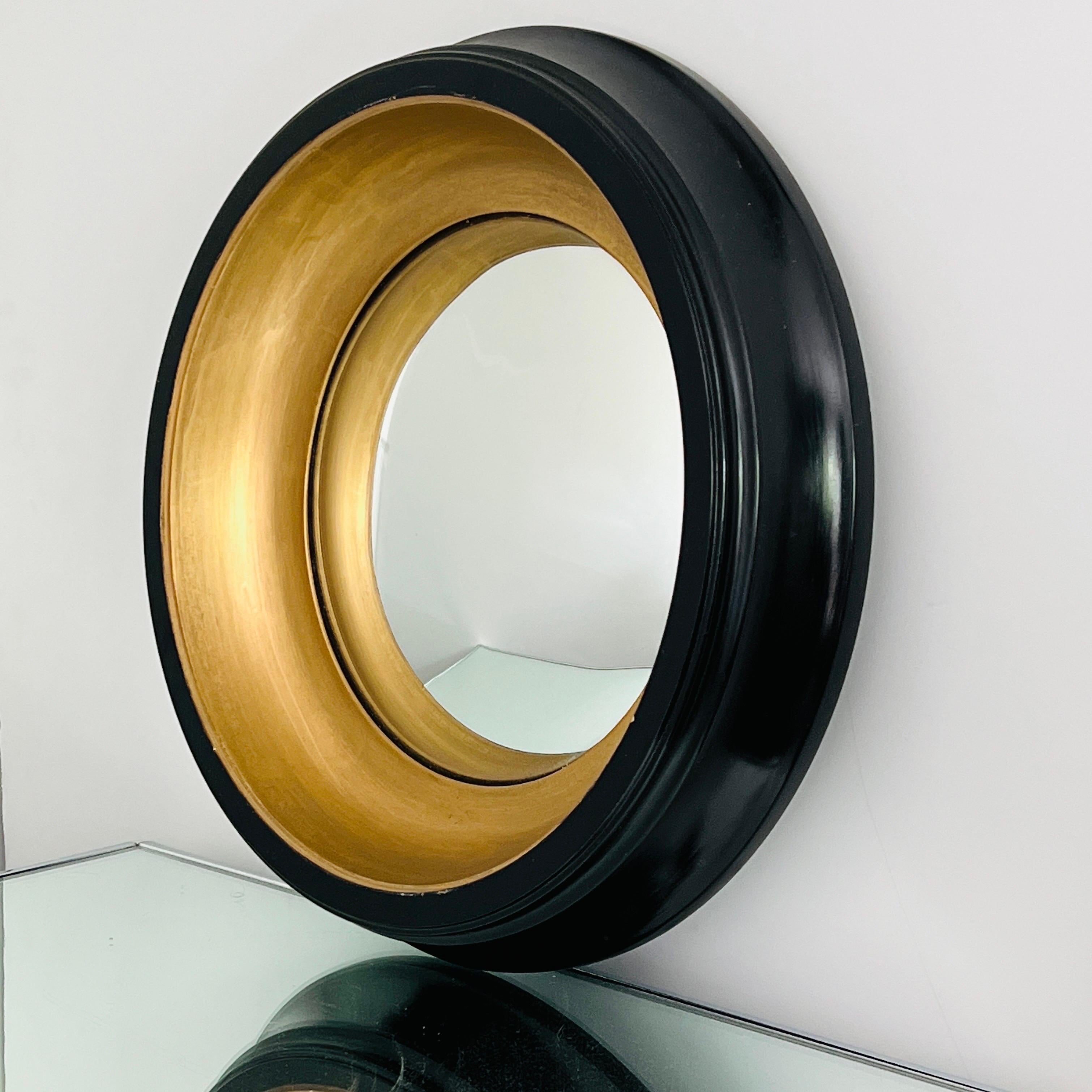 Pair of Regency Convex Bullseye Mirrors with Gold Leaf 4