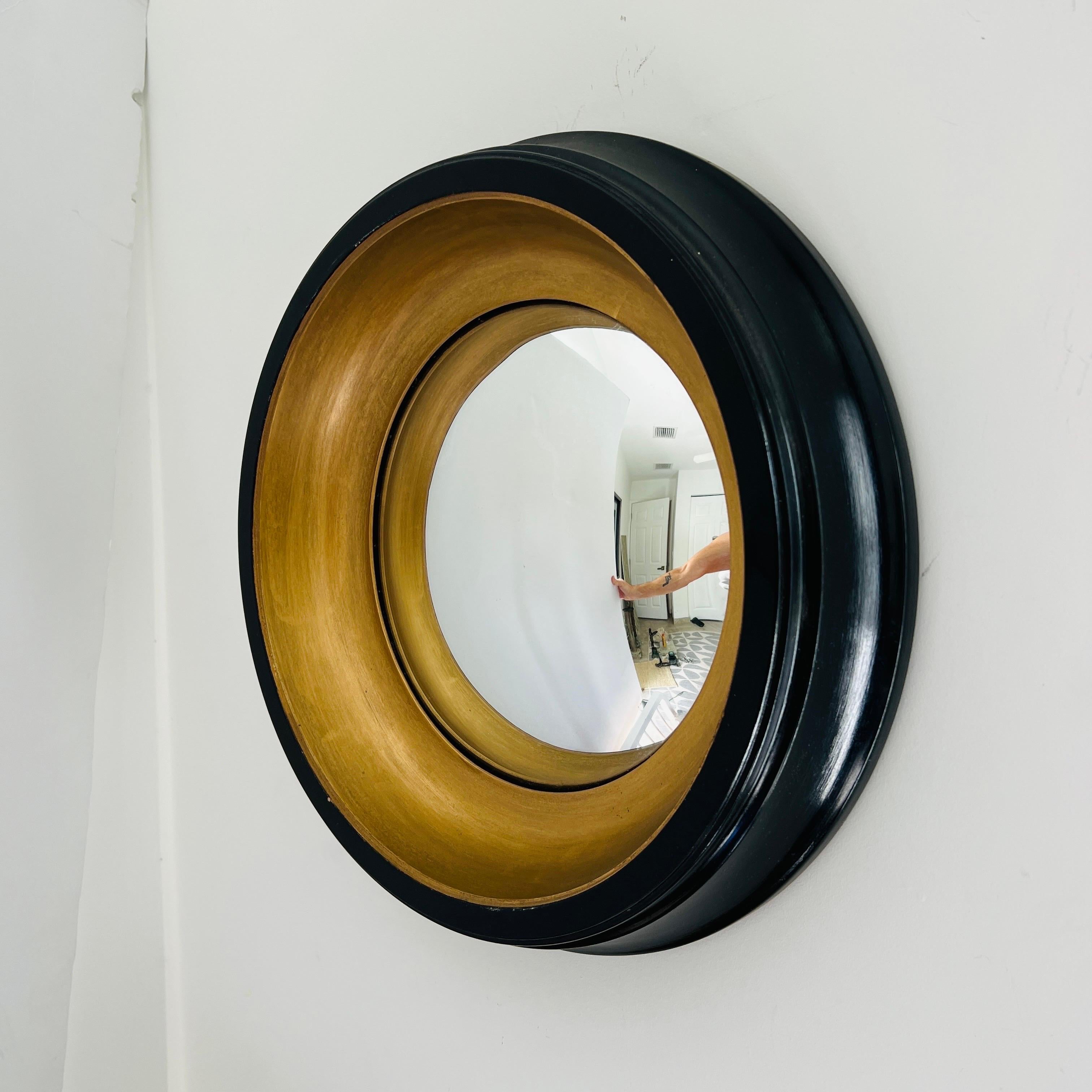 Pair of Regency Convex Bullseye Mirrors with Gold Leaf 3
