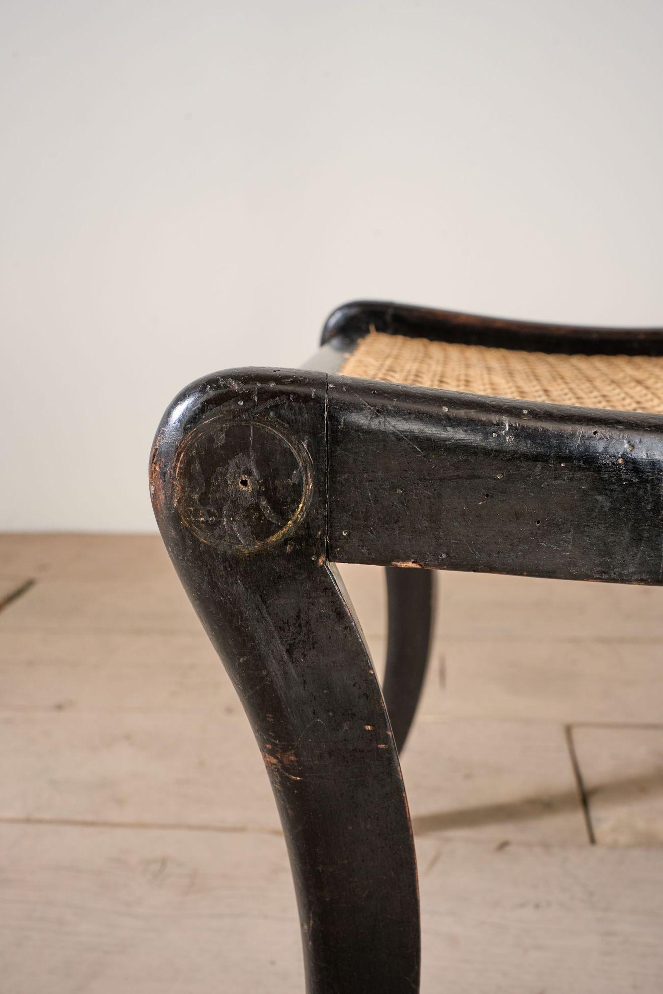 Pair of Regency Ebonised side chairs For Sale 4