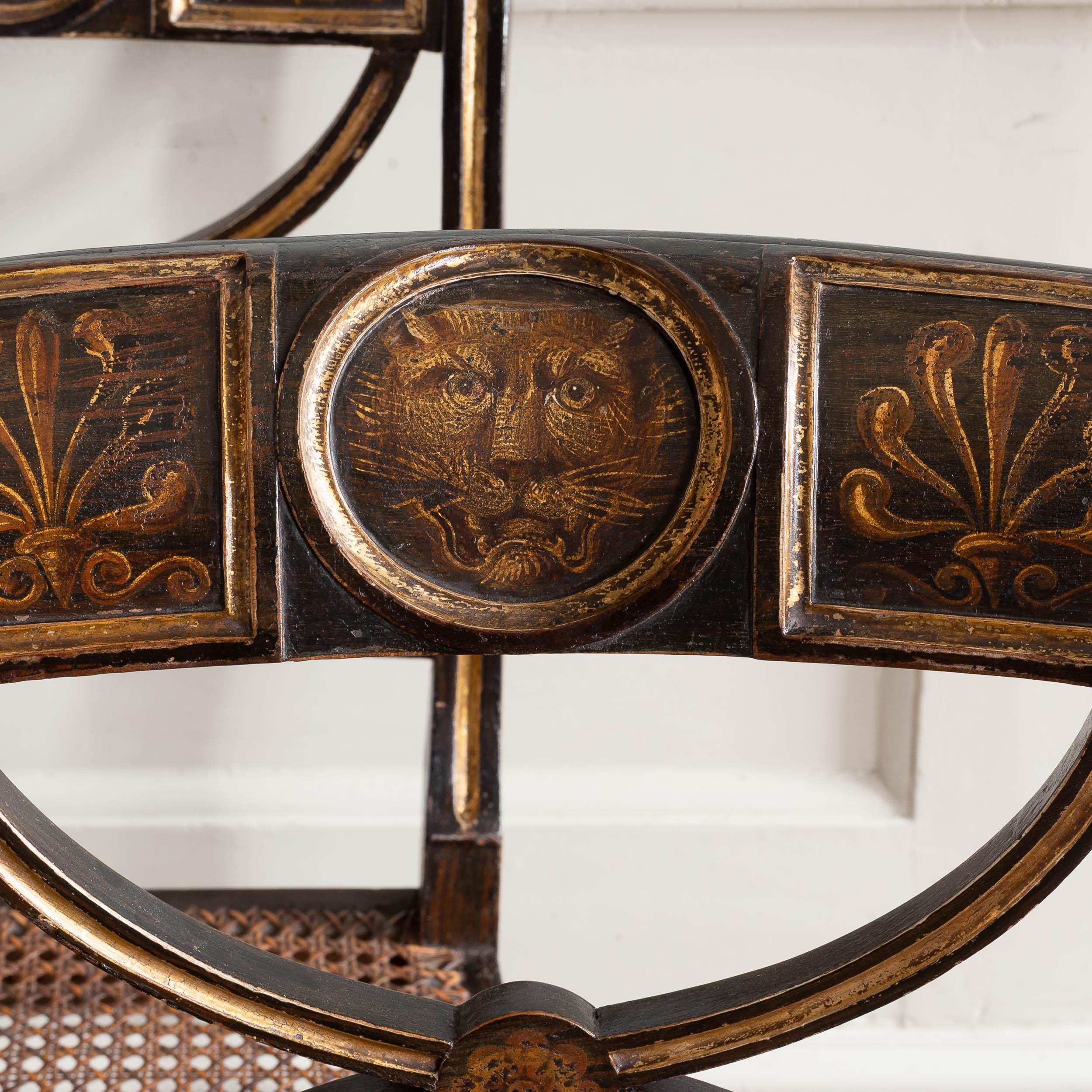 Paire de chaises d'appoint Regency en faux bois de rose en vente 9