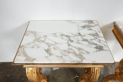 Pair of Regency Giltwood Lion Paw Console Tables