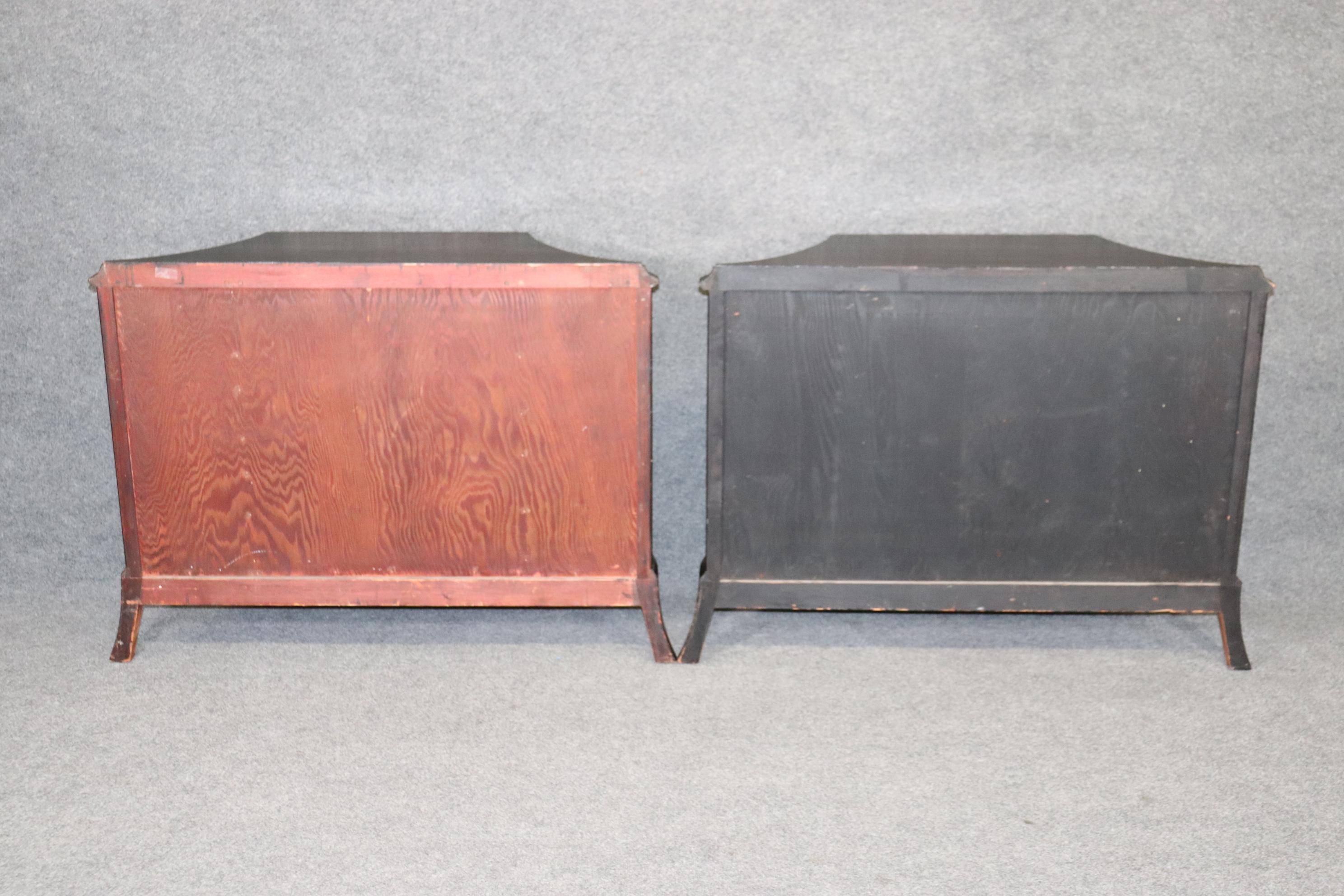 Carved Pair of Regency Grosfeld House Style Mahogany Console Tables Cabinets For Sale