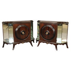 Pair of Regency Grosfeld House Style Mahogany Console Tables Cabinets