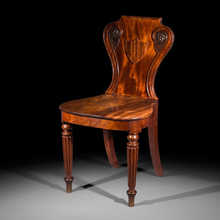 Pair of Regency Hall Chairs For Sale at 1stdibs