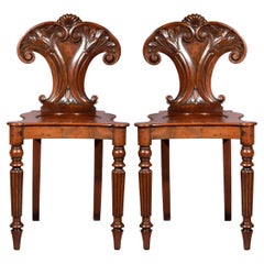Pair of Regency Hall Chairs in the manner of Gillows