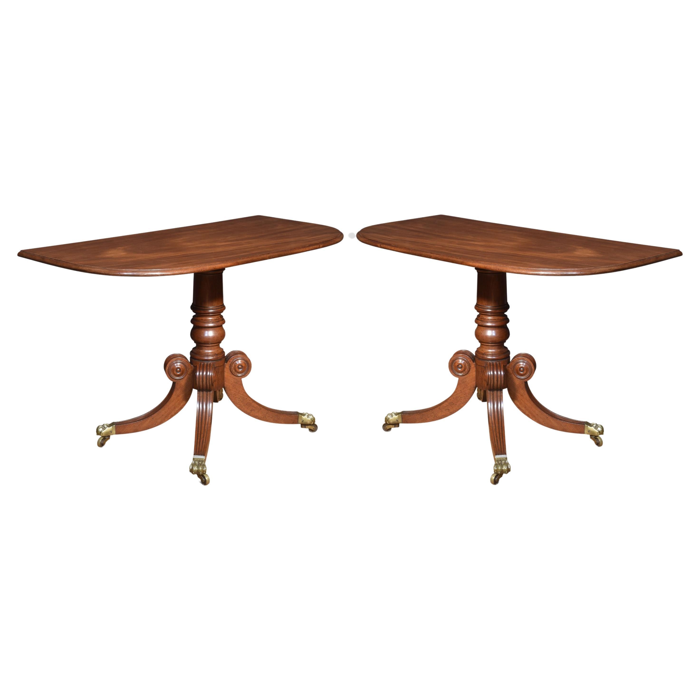 Pair of Regency hall tables