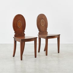 Pair of Regency hallway chairs - UK, 1810s