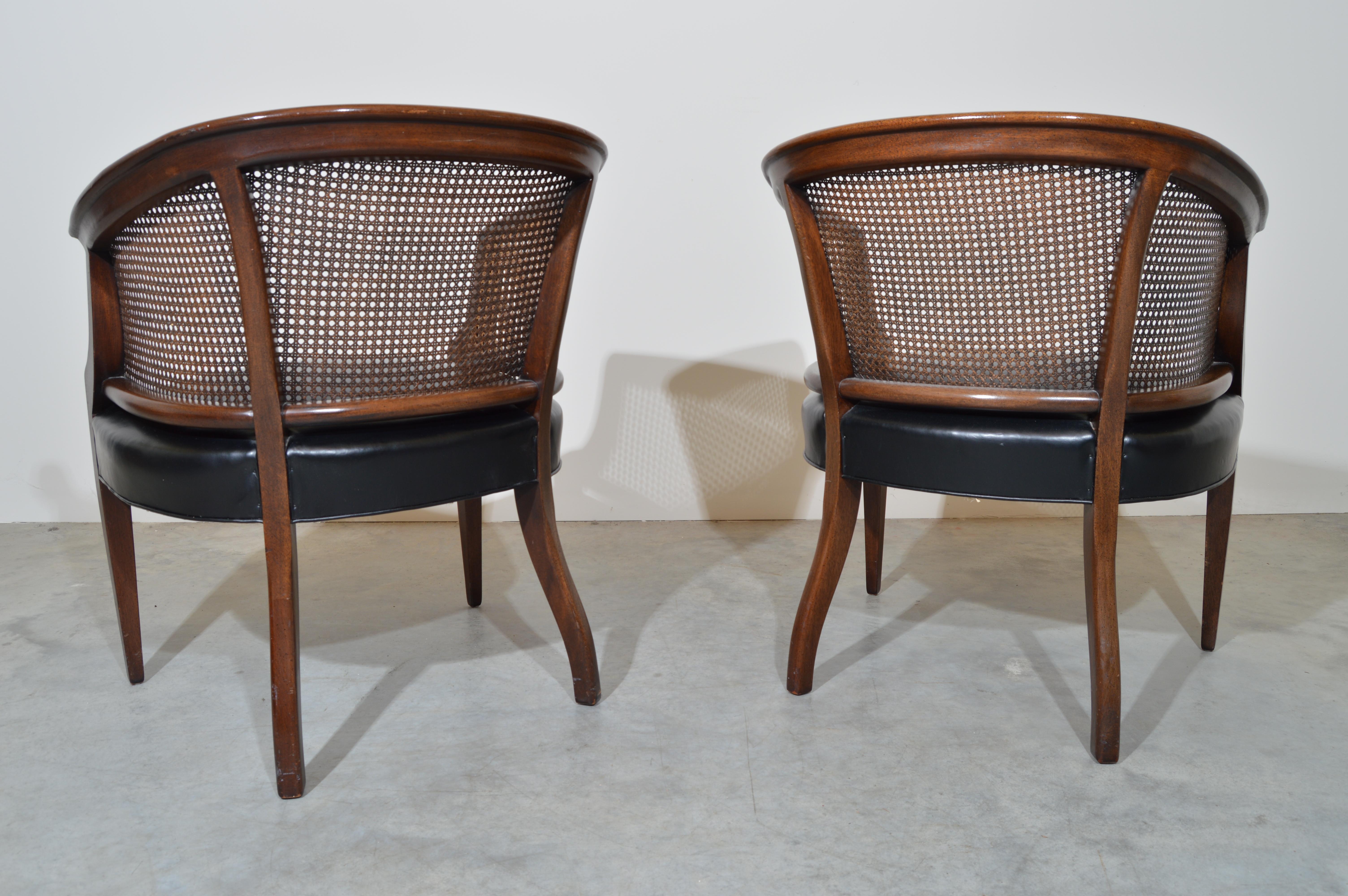 cane back club chair