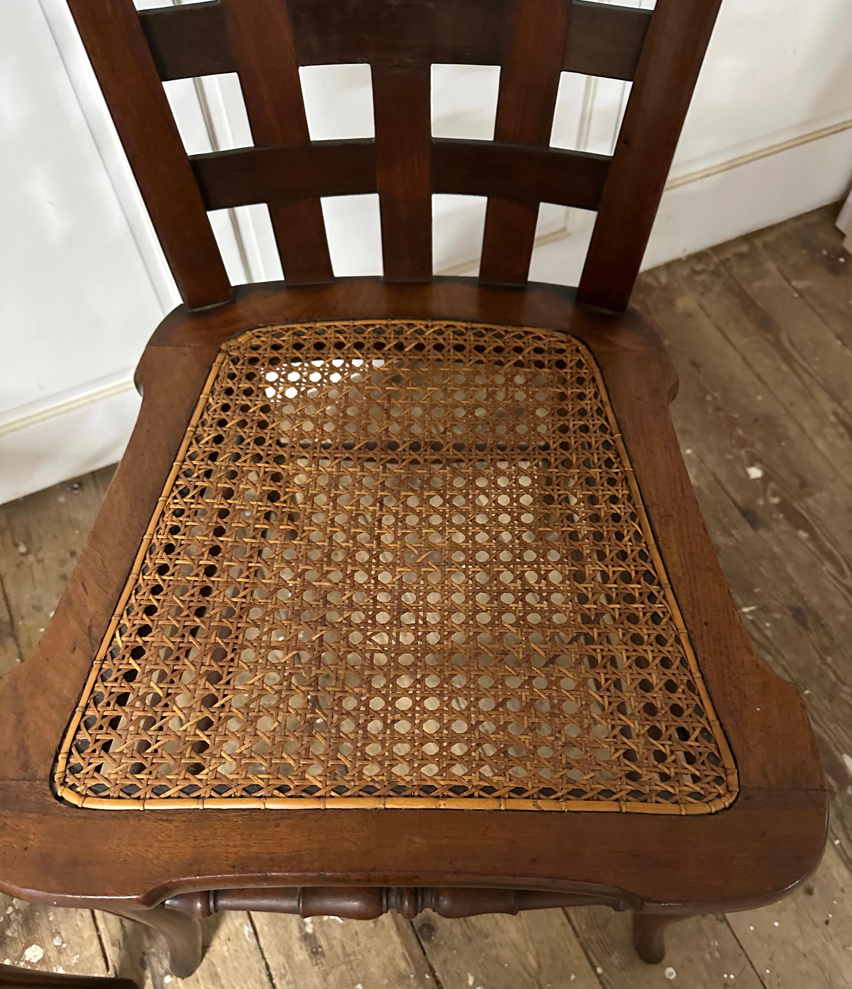 Pair of Regency Inspired Side Chairs with Caned Seats In Good Condition In Sheffield, MA