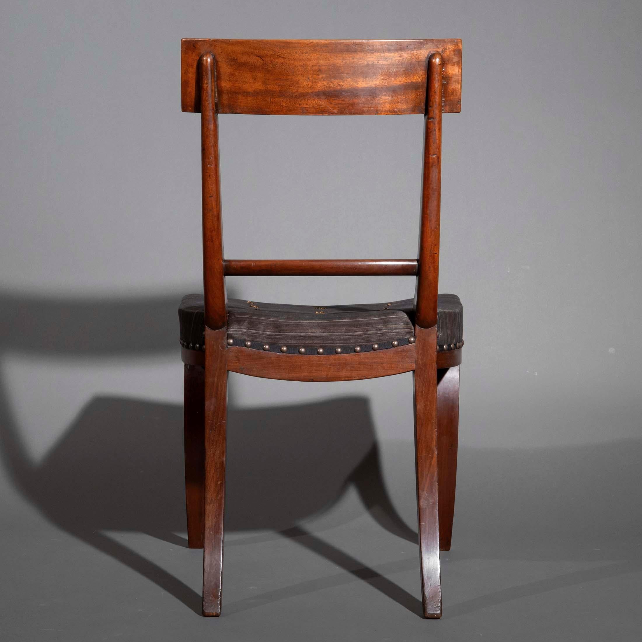 19th Century Pair of Regency Klismos Chairs For Sale