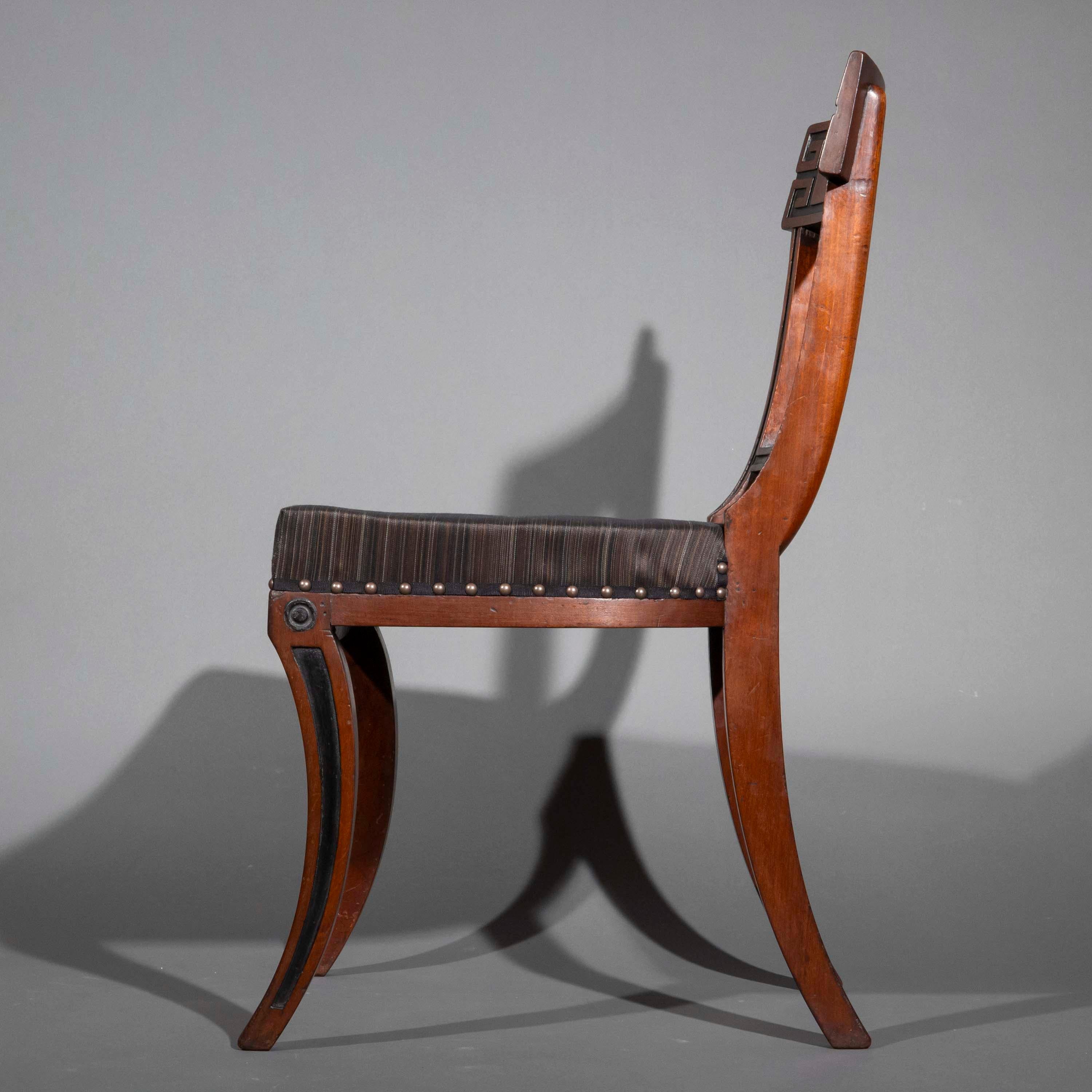 Pair of Regency Klismos Chairs For Sale 1