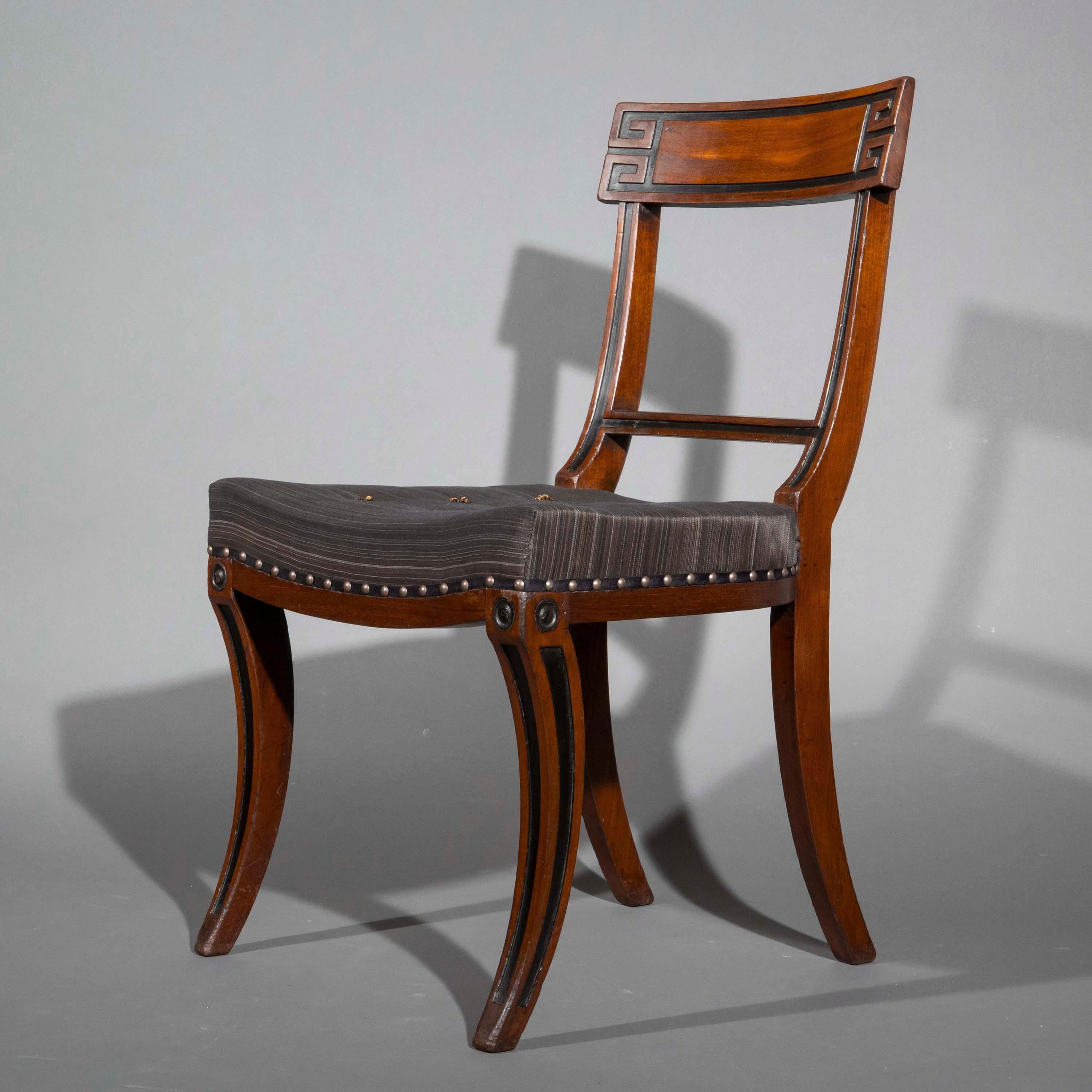 Pair of Regency Klismos Chairs For Sale 2