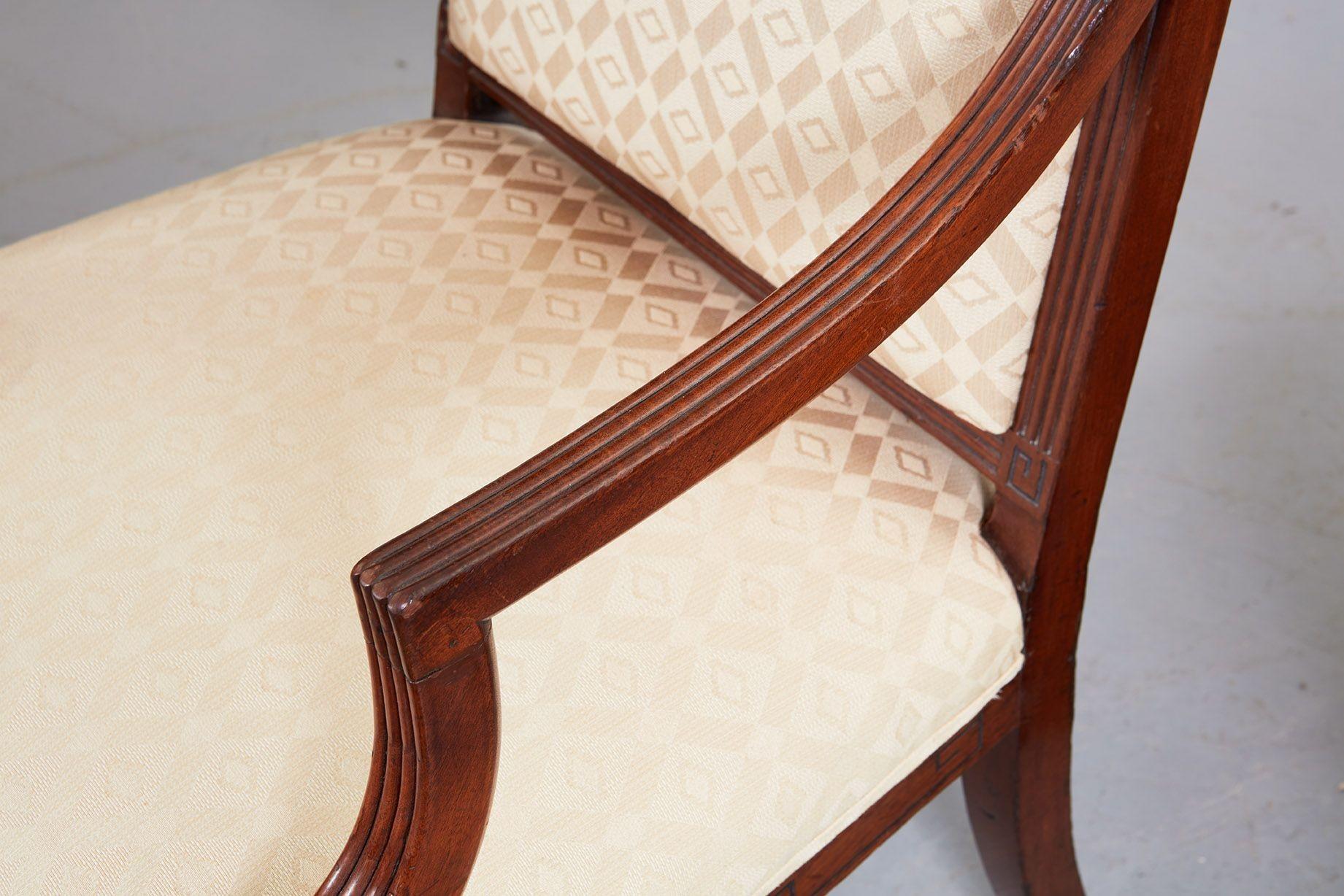 Pair of Regency Library Armchairs For Sale 4