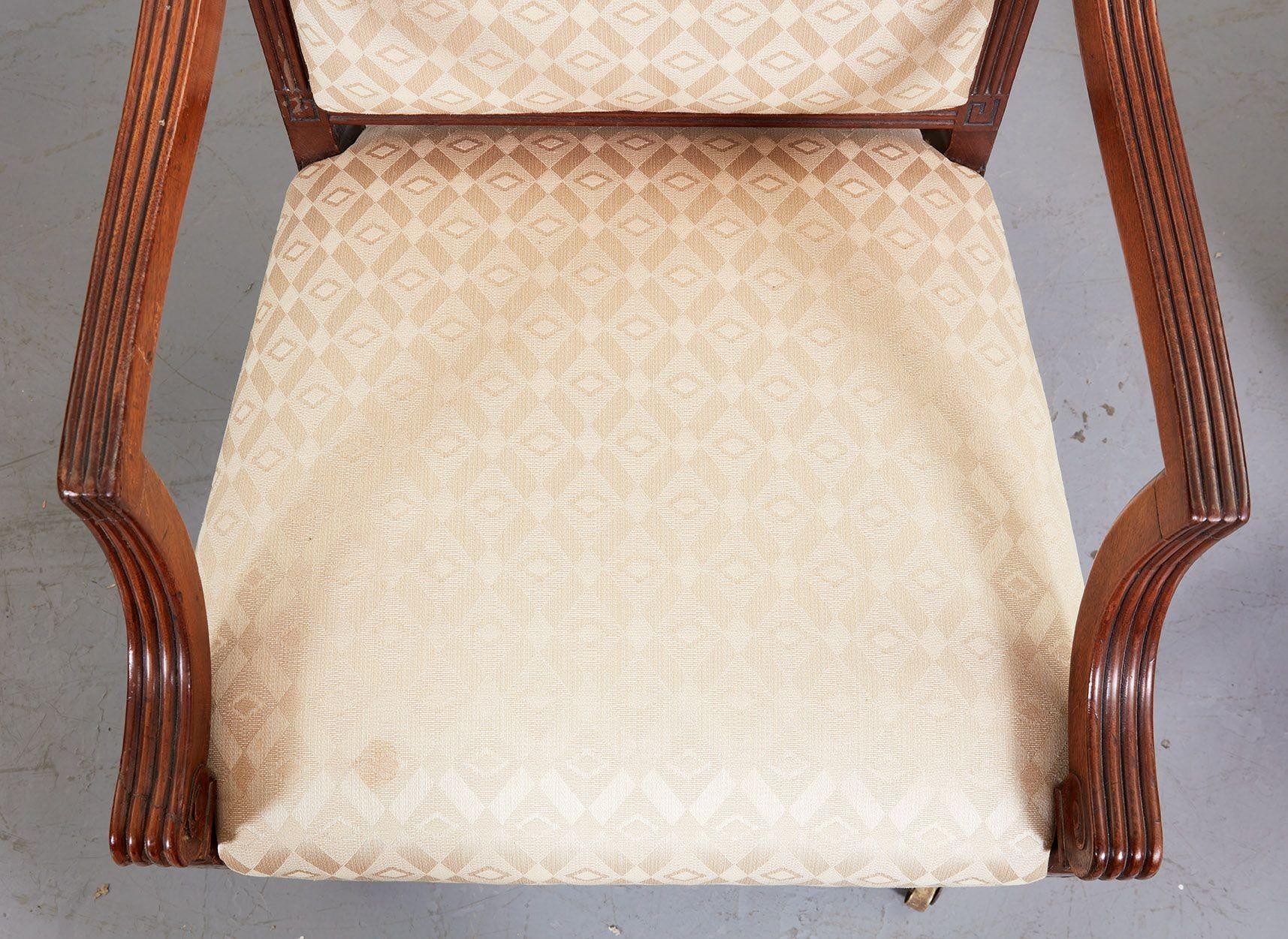 Pair of Regency Library Armchairs For Sale 6