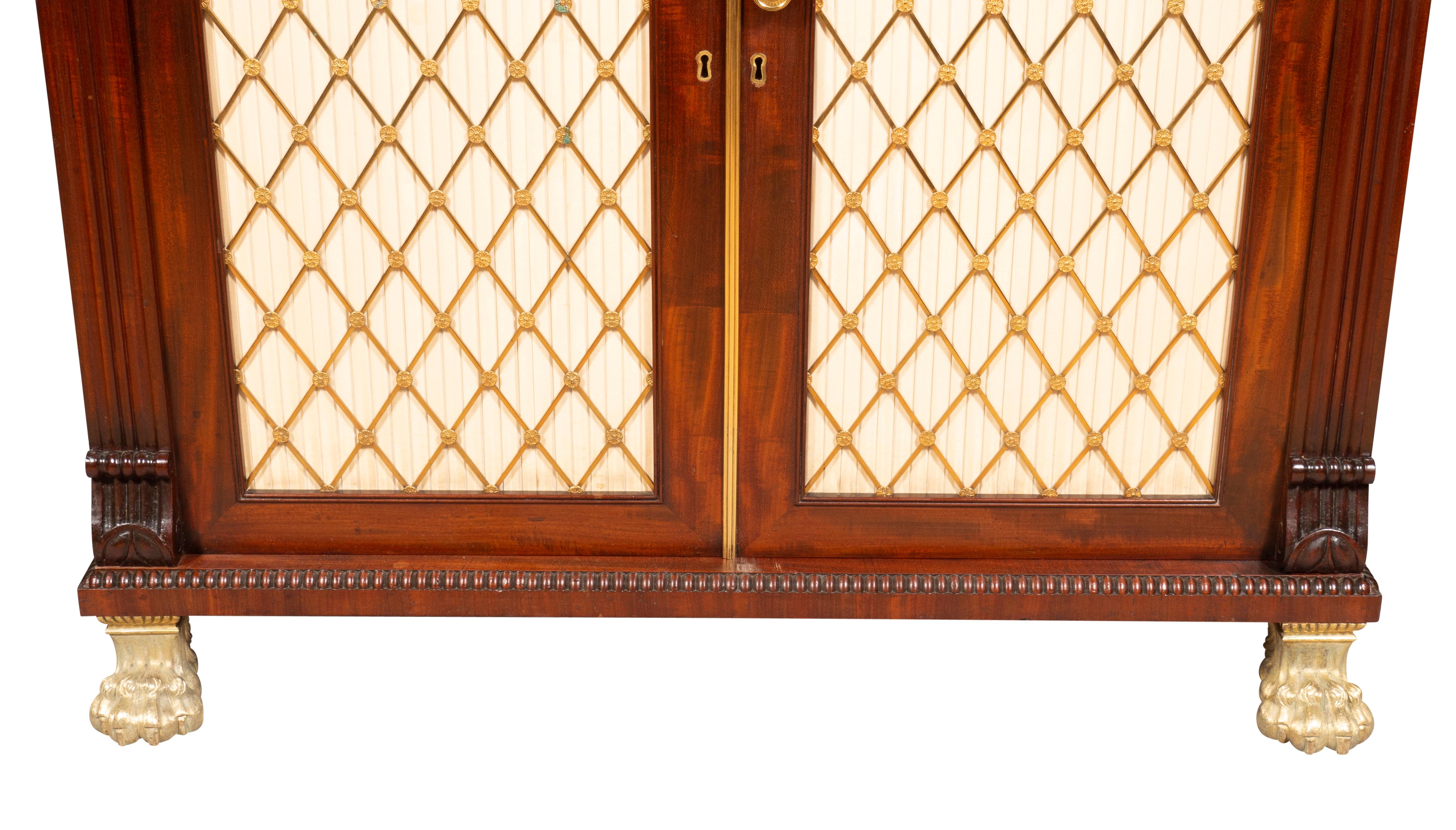 Pair Of Regency Mahogany And Brass Inlaid Credenzas From Westport House, Ireland For Sale 8