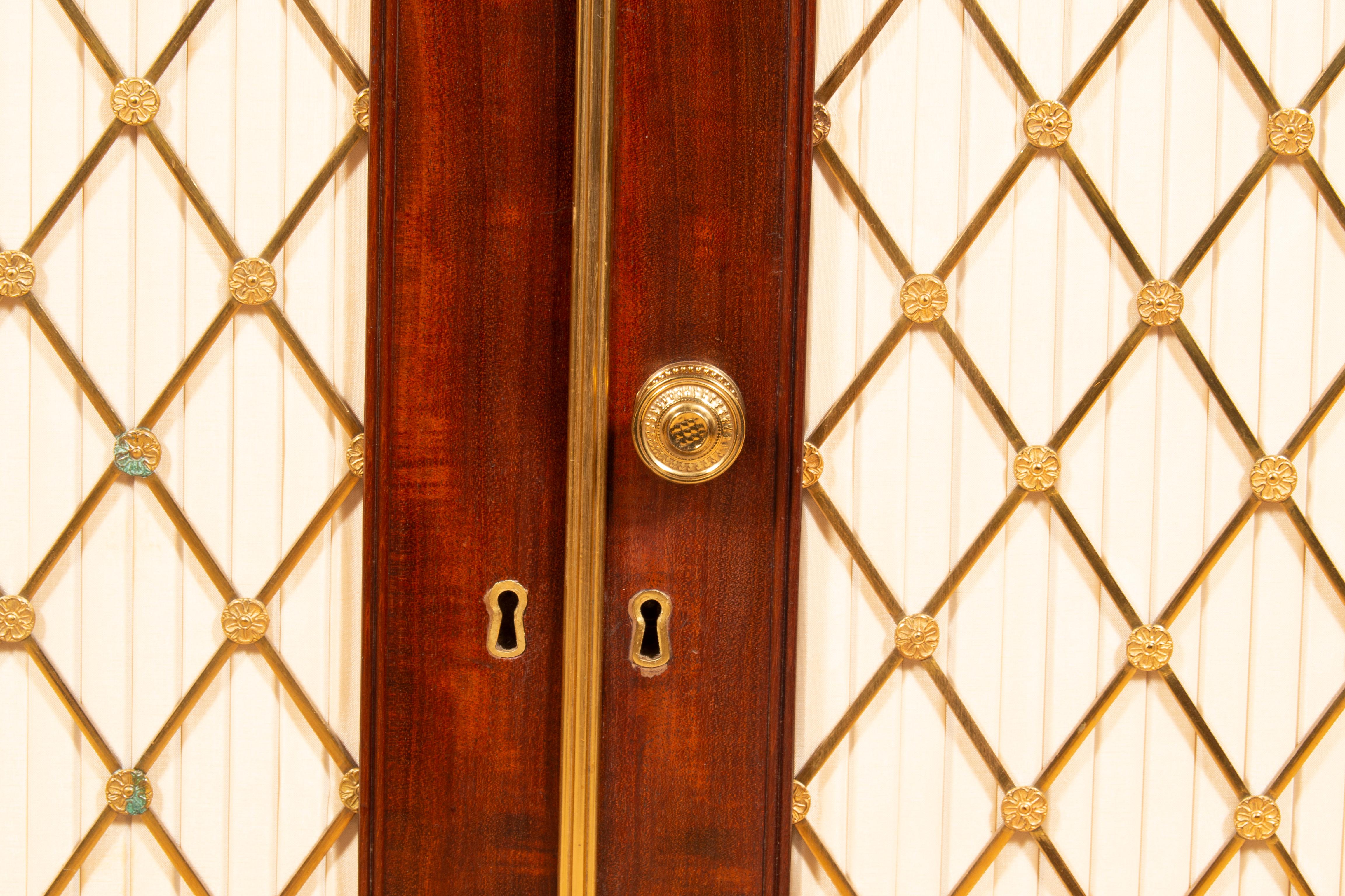 Pair Of Regency Mahogany And Brass Inlaid Credenzas From Westport House, Ireland For Sale 9