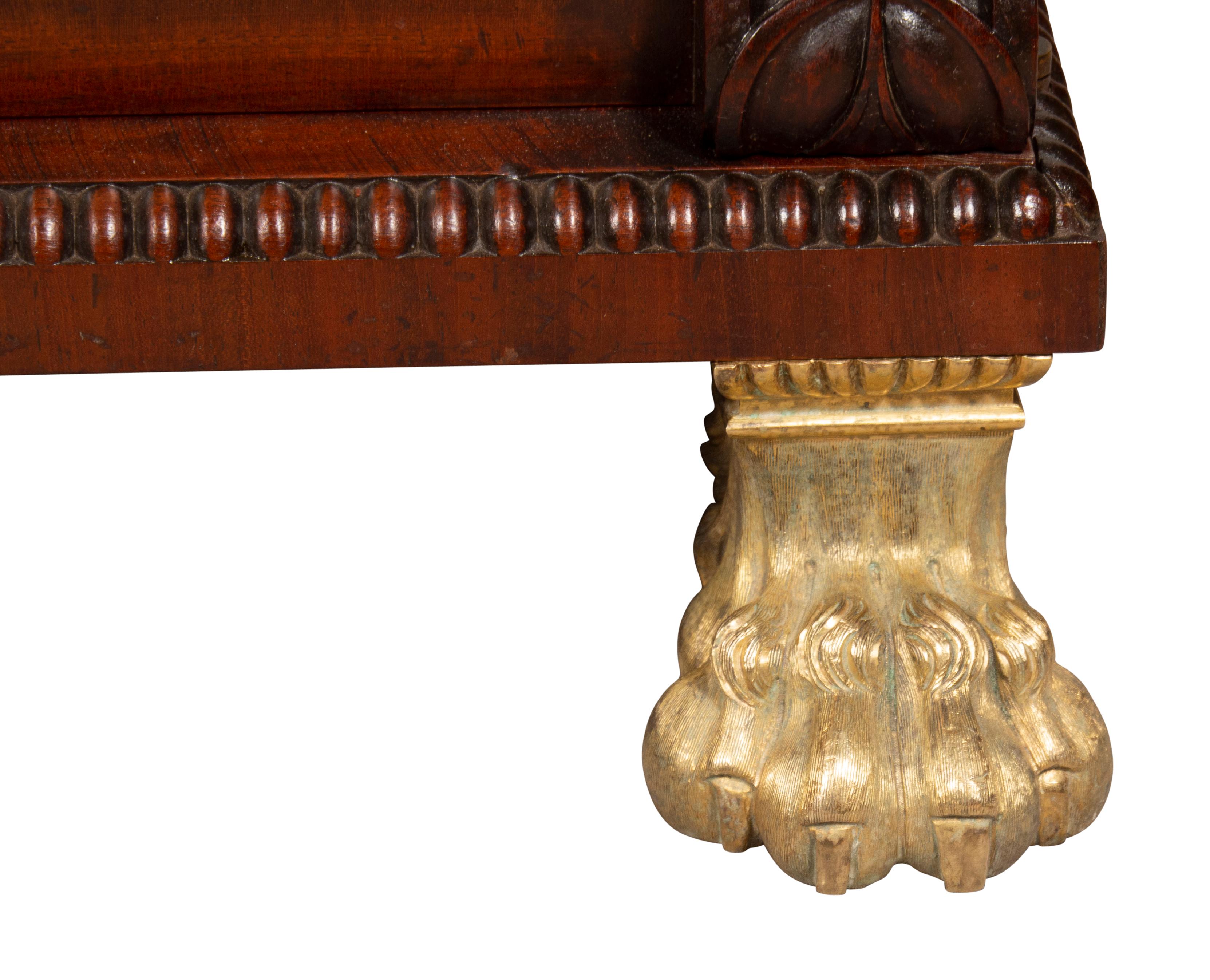 Pair Of Regency Mahogany And Brass Inlaid Credenzas From Westport House, Ireland For Sale 10