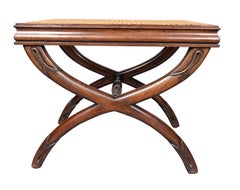 Pair Of Regency Mahogany And Caned Benches