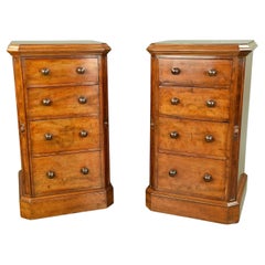 Used Pair of Regency mahogany bedside chests of drawers/ commodes