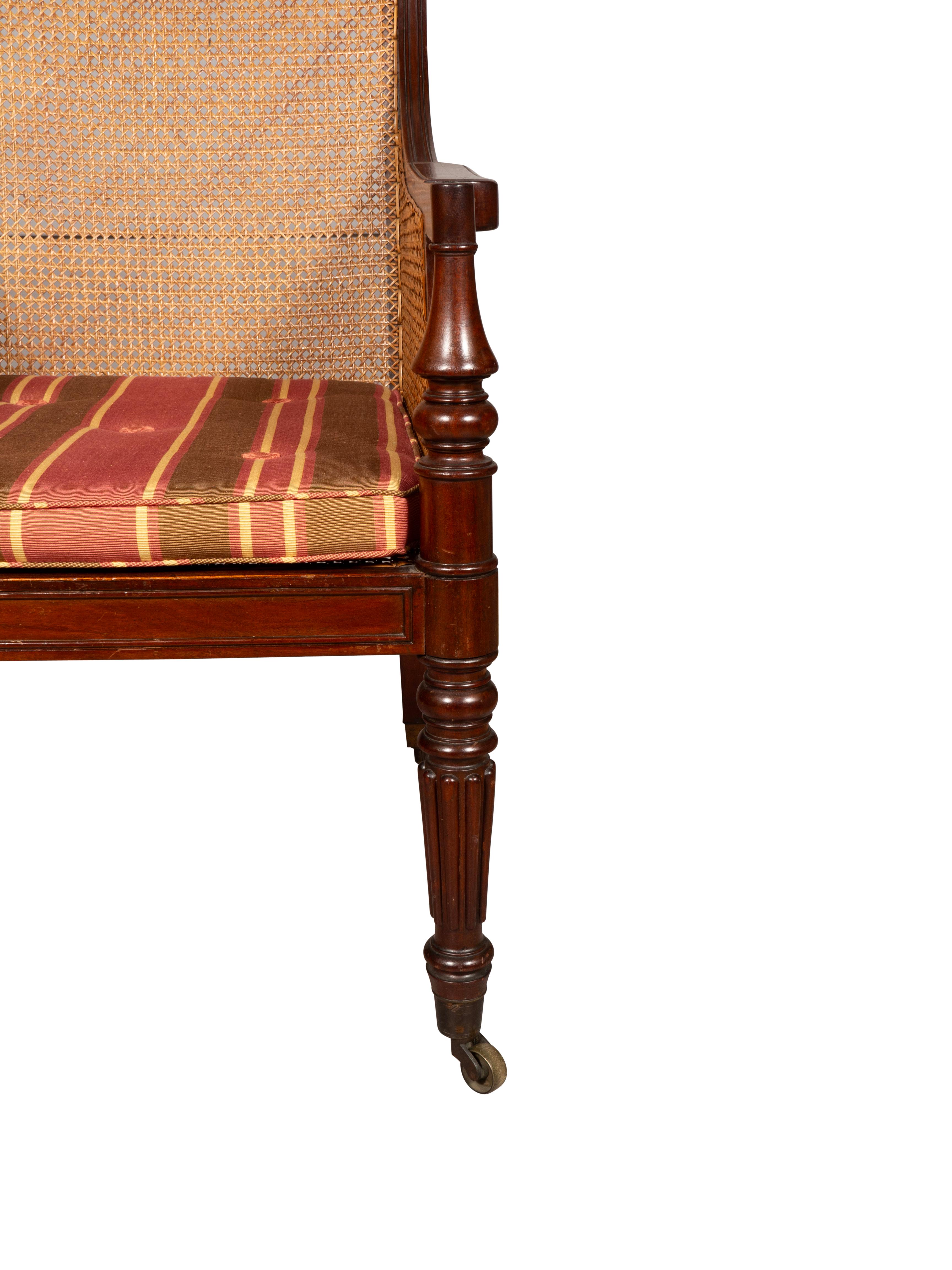 Pair Of Regency Mahogany Caned Armchairs For Sale 7