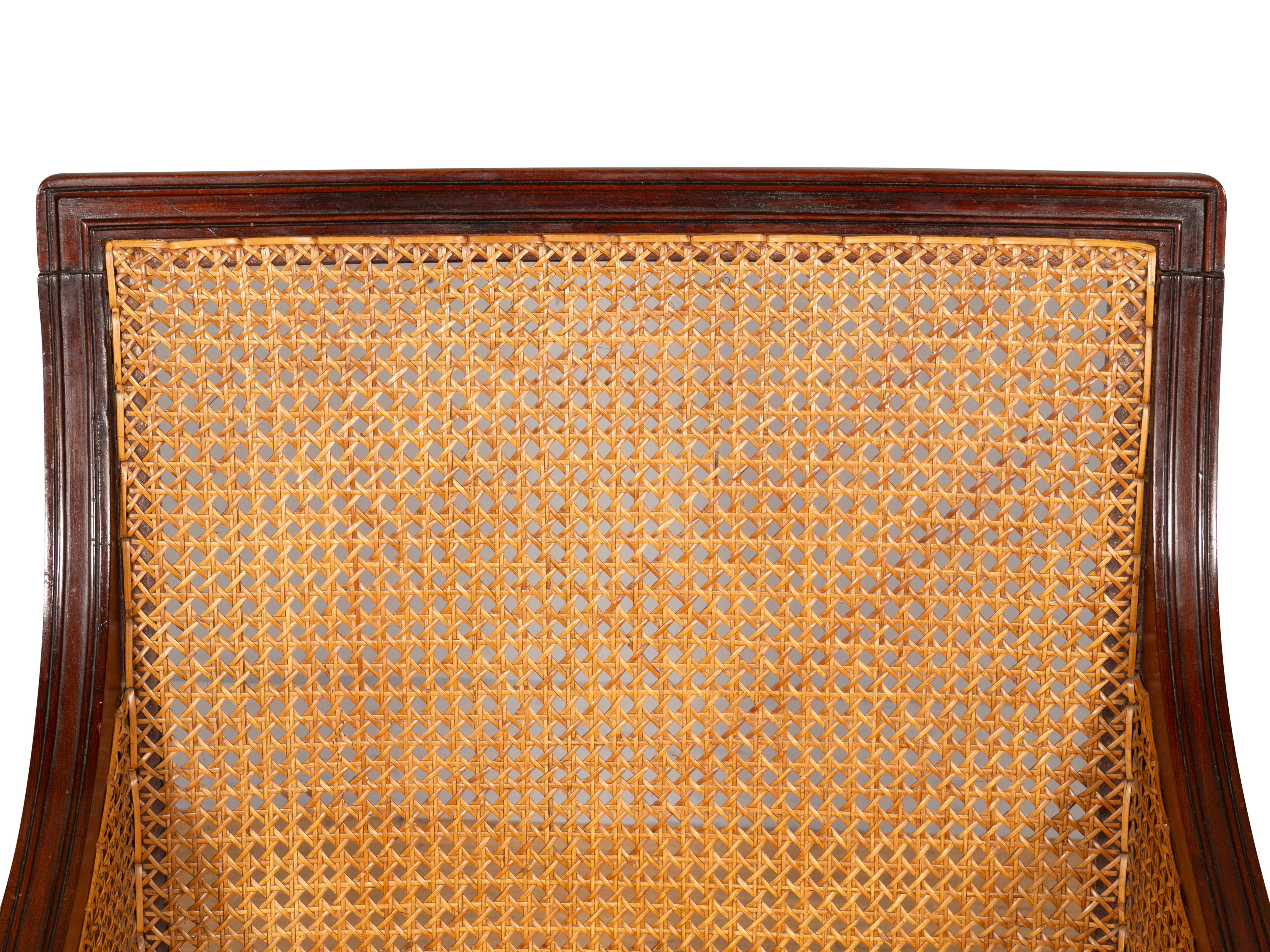 Pair Of Regency Mahogany Caned Armchairs For Sale 10