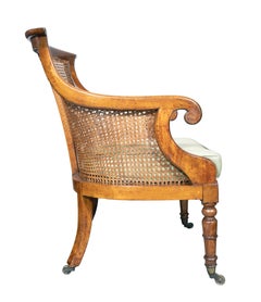 Pair of Regency Mahogany Caned Tub Chairs