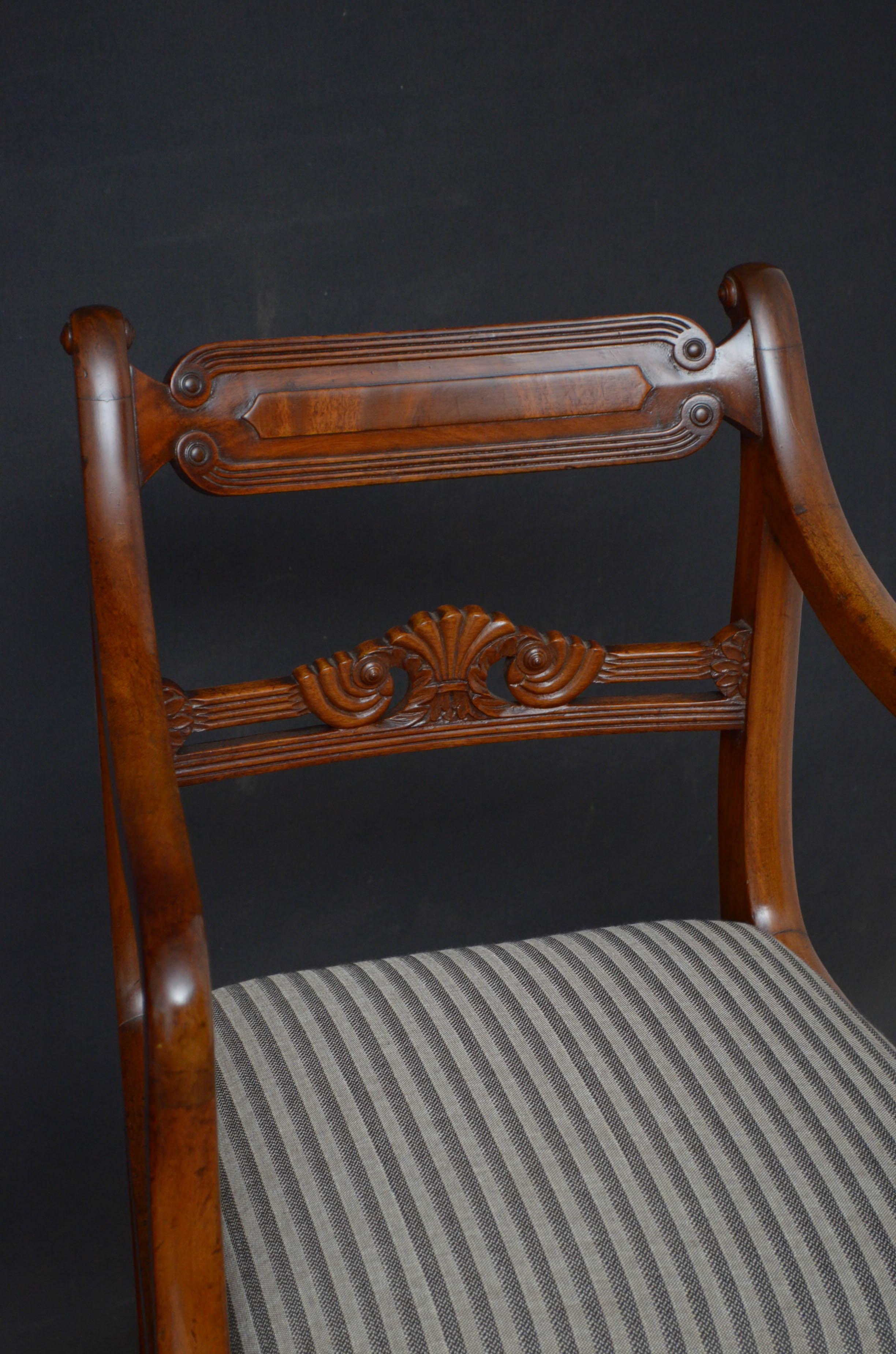 European Pair of Regency Mahogany Carvers