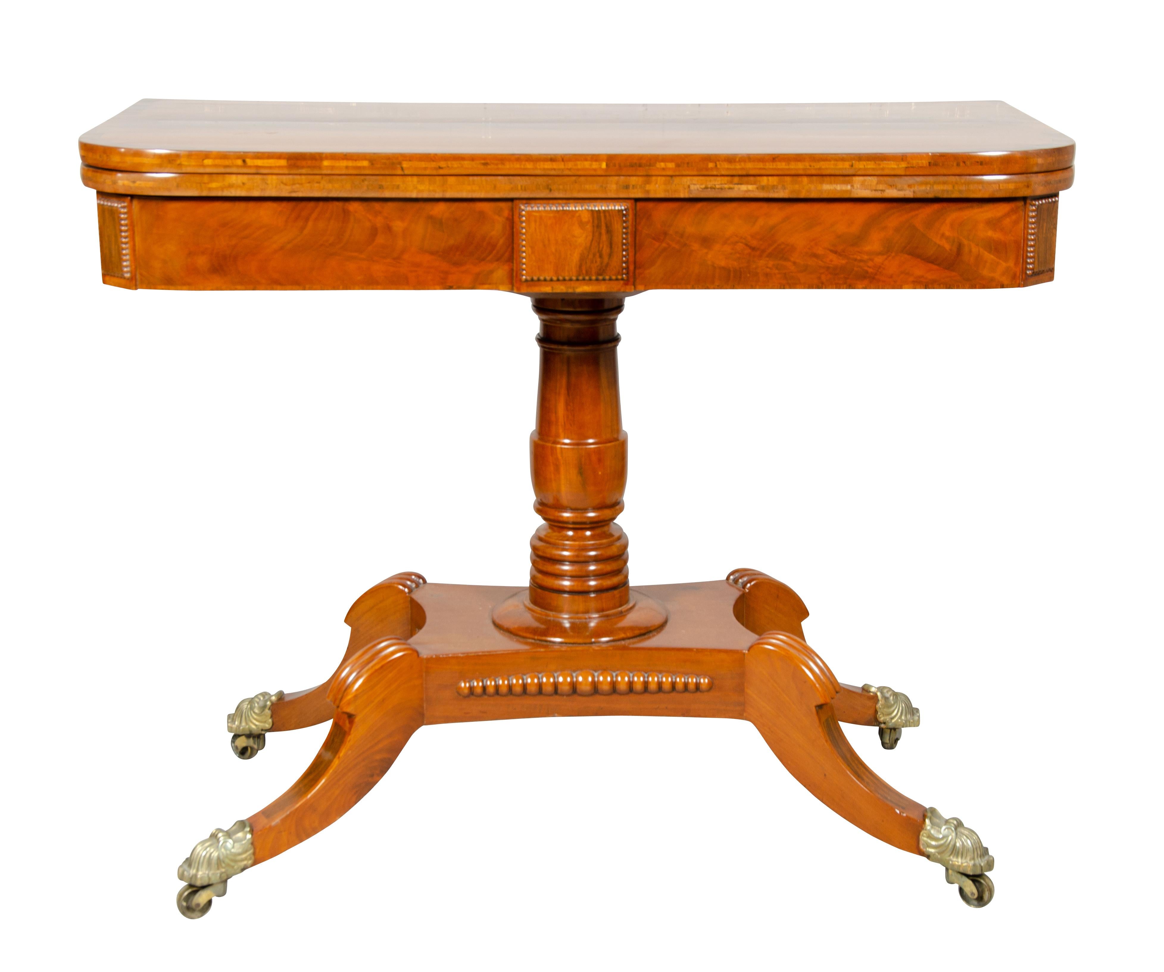 Pair of Regency Mahogany Games Tables For Sale 5