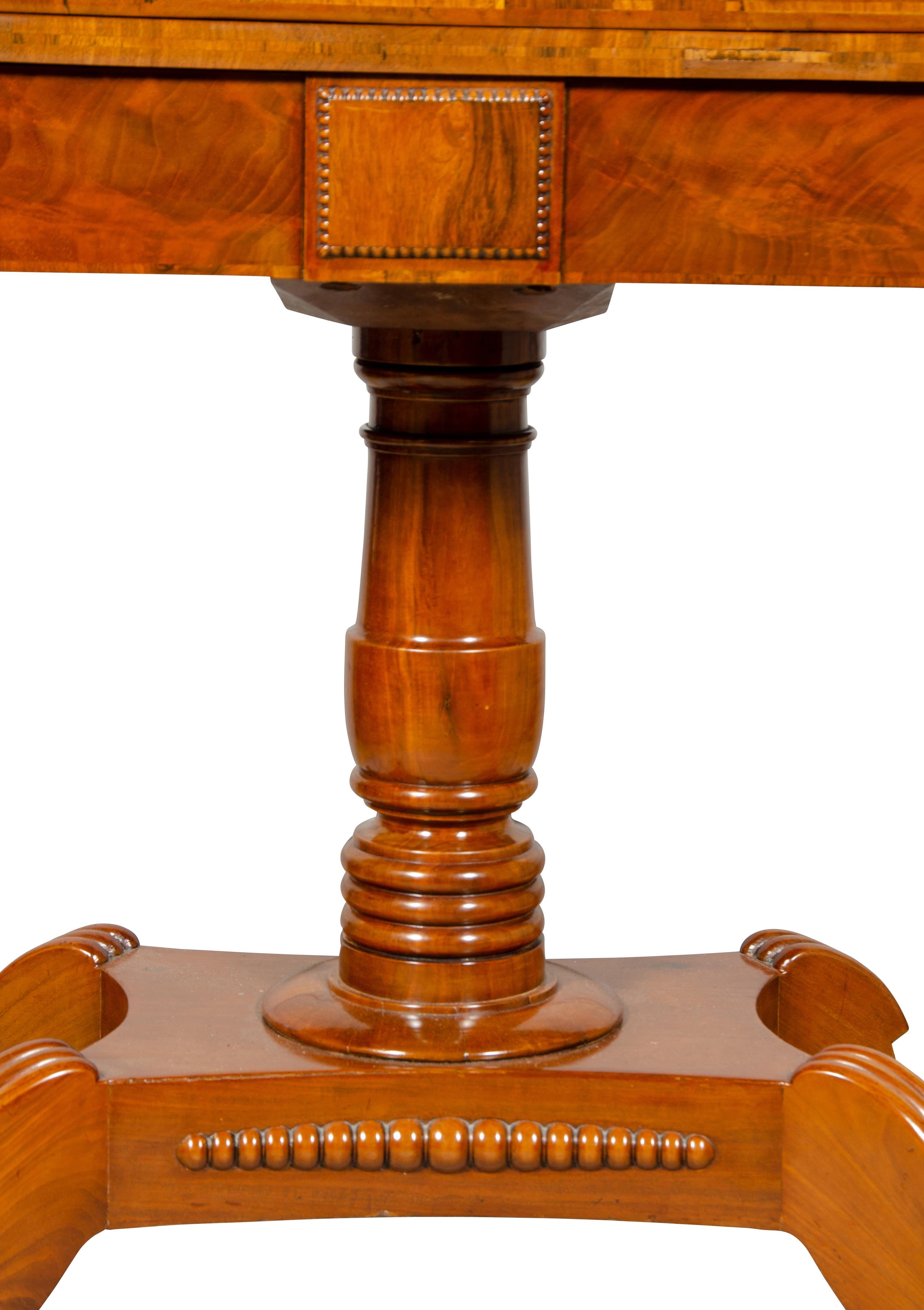 Pair of Regency Mahogany Games Tables For Sale 7