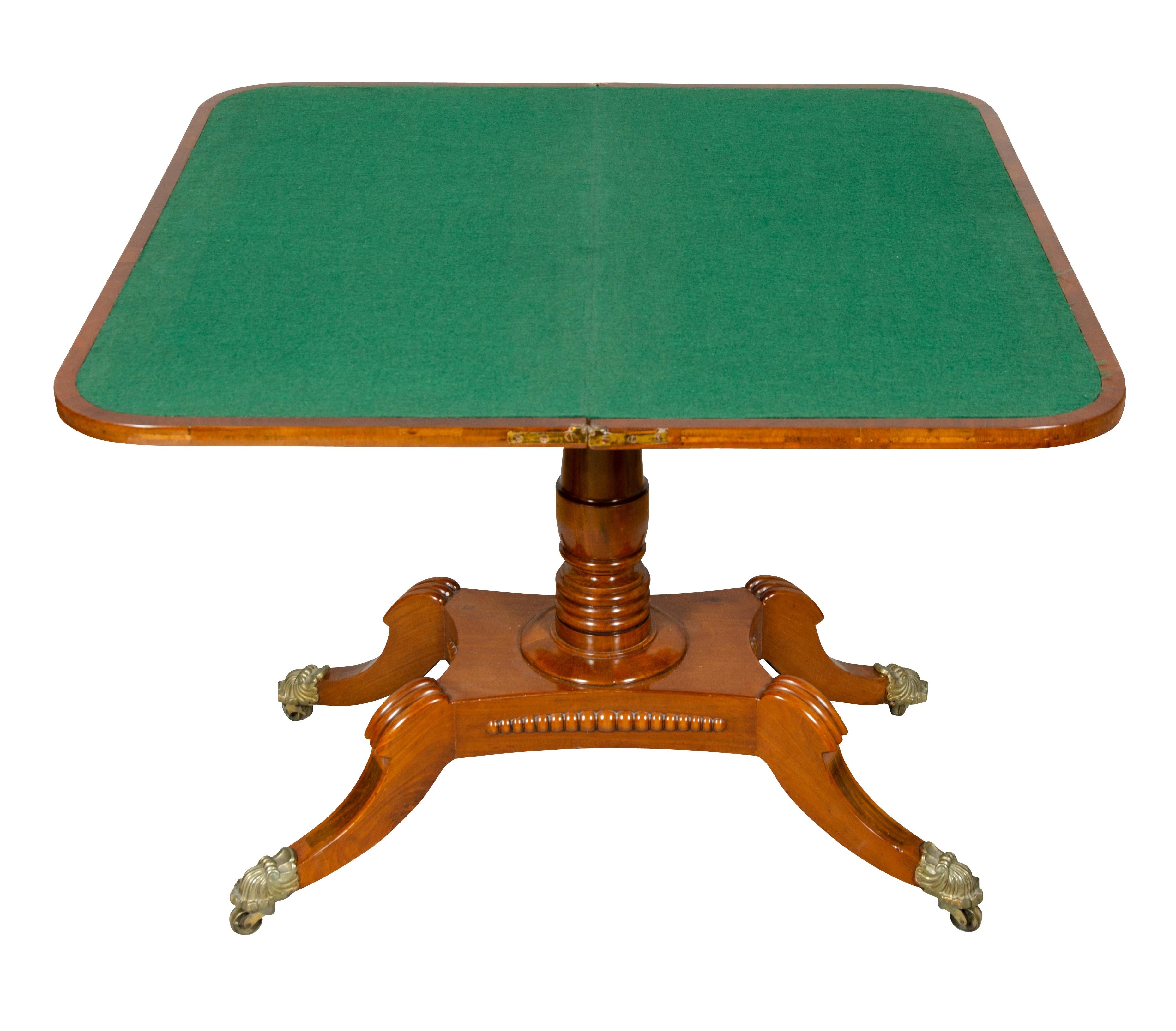 Pair of Regency Mahogany Games Tables For Sale 12