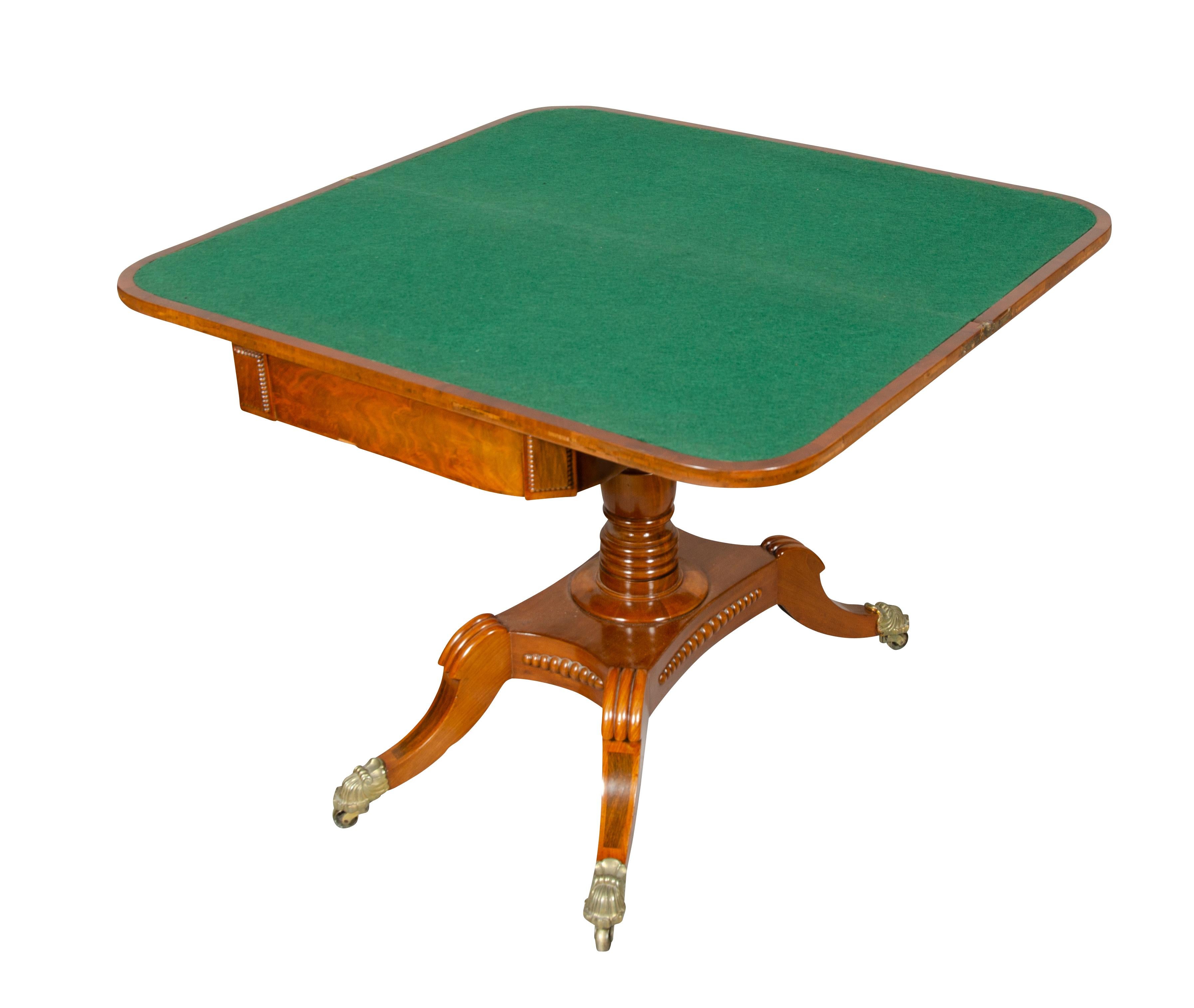 Pair of Regency Mahogany Games Tables For Sale 13