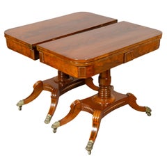 Pair of Regency Mahogany Games Tables