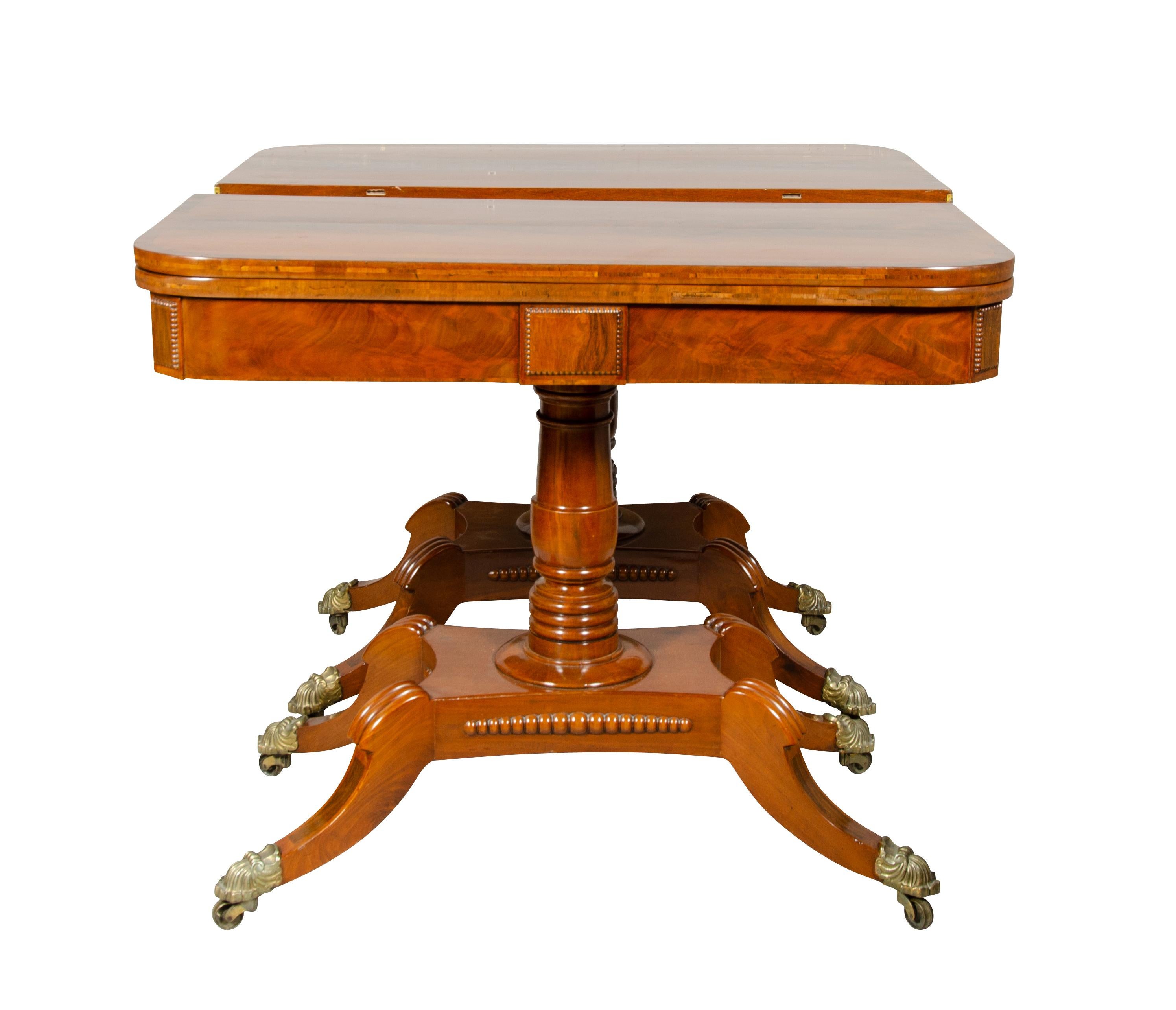 Pair of Regency Mahogany Games Tables For Sale 2