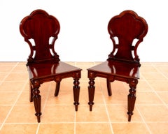 Pair Of Regency Mahogany Hall Chairs 1810 Gillows Of Lancaster Country House