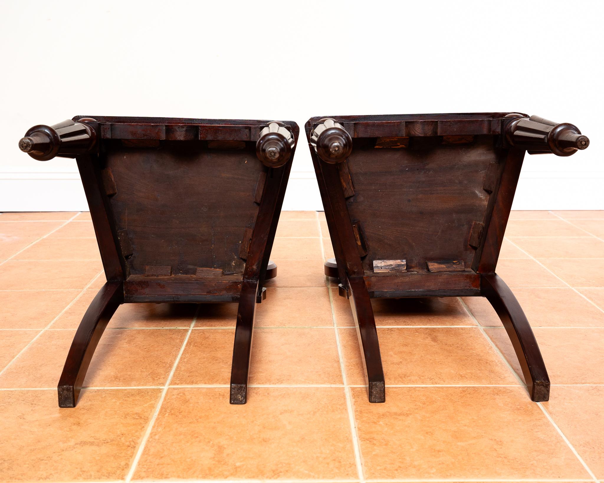 Paar Regency-Mahagoni-Hallenstühle aus der Regency-Zeit 1810 Gillows Of Lancaster Country House im Angebot 14