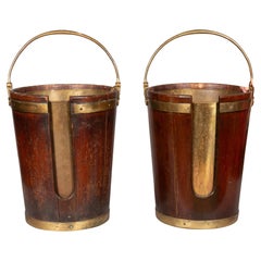 Pair of Regency Mahogany Plate Buckets