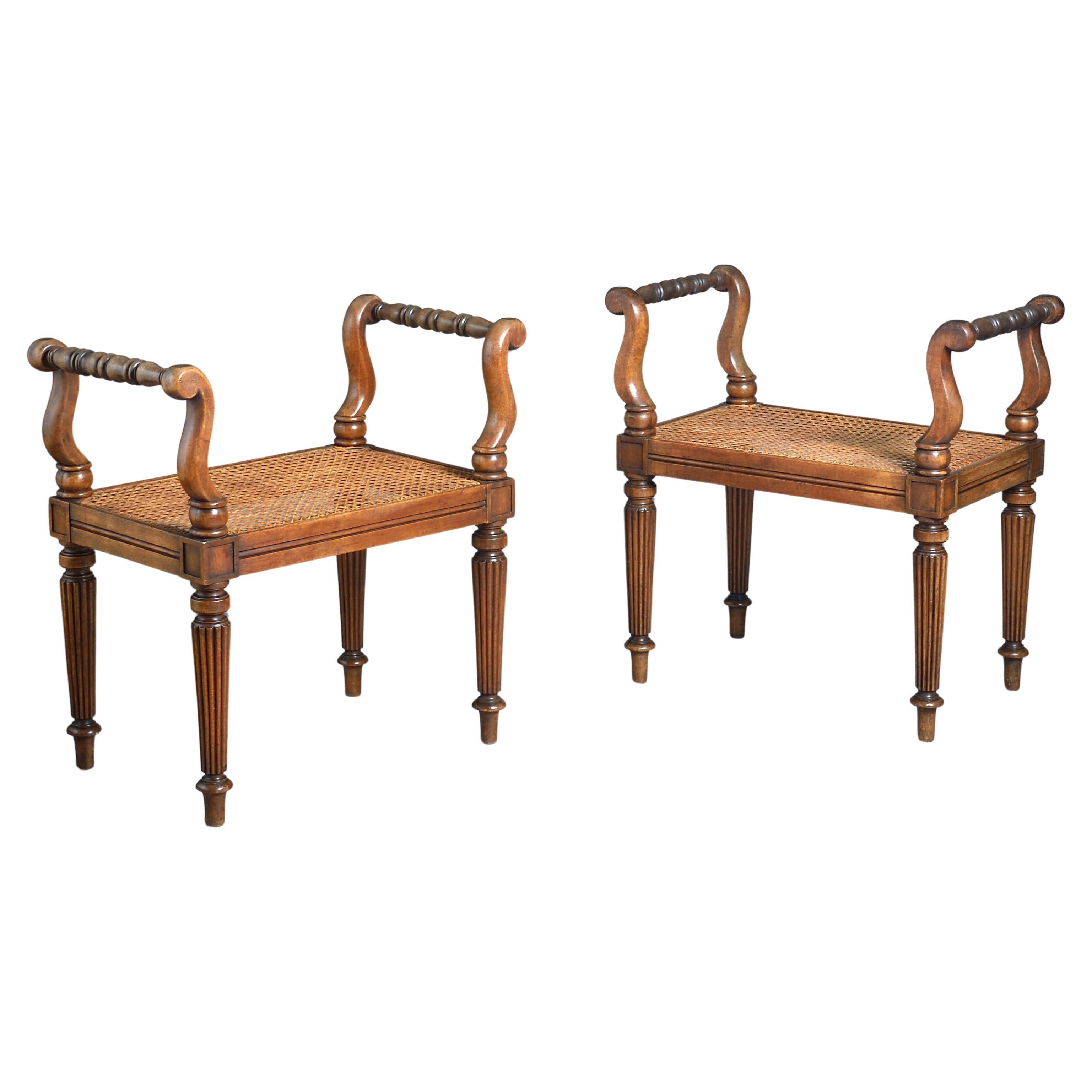 Pair Of Regency Mahogany Stools
