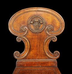 Pair of Regency Oak Hall Chairs