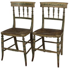Pair of Regency Original Painted Side Chairs