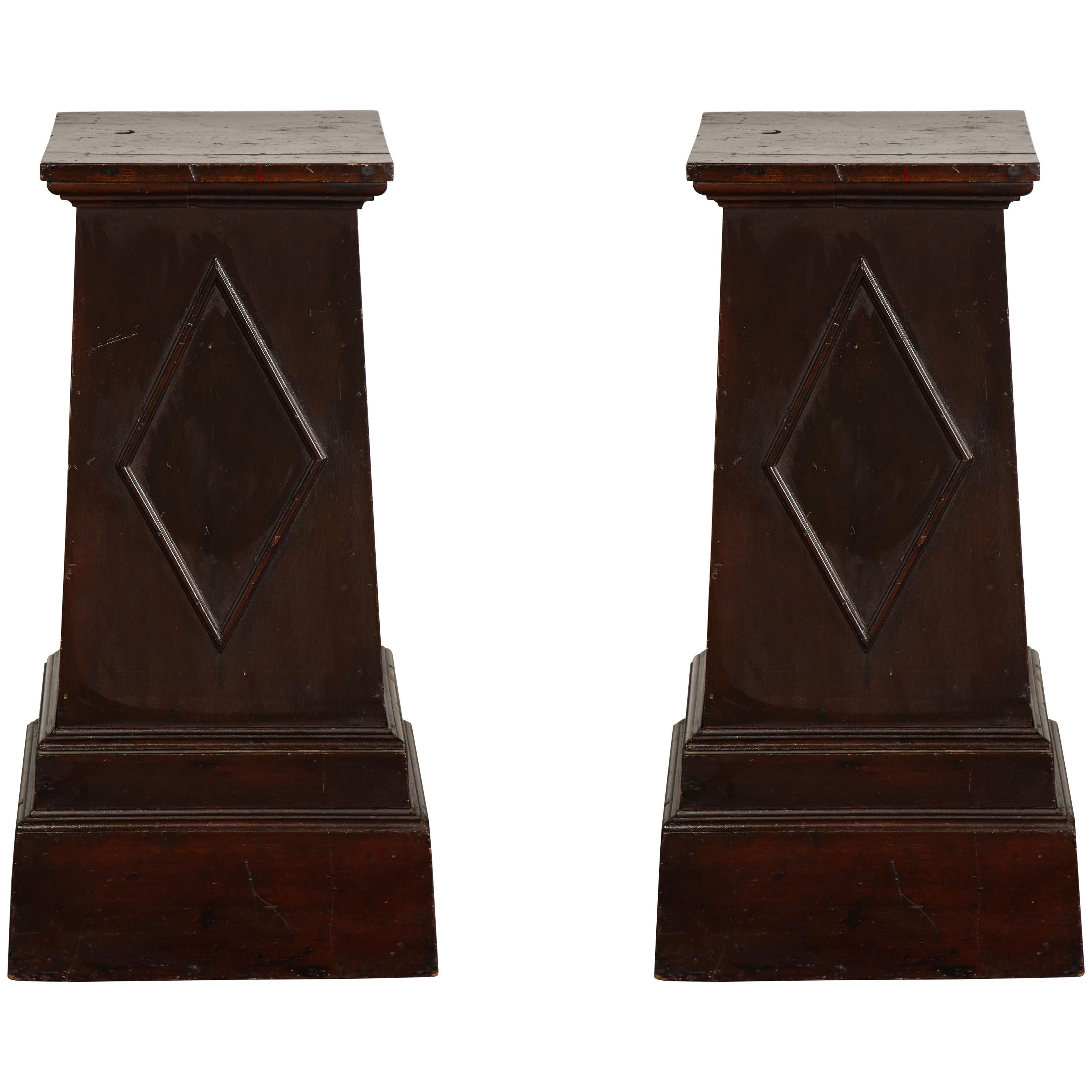 Pair of Regency Painted Pedestals