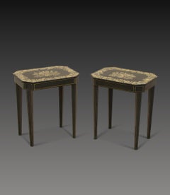 Pair of Regency Penwork Occasional Tables