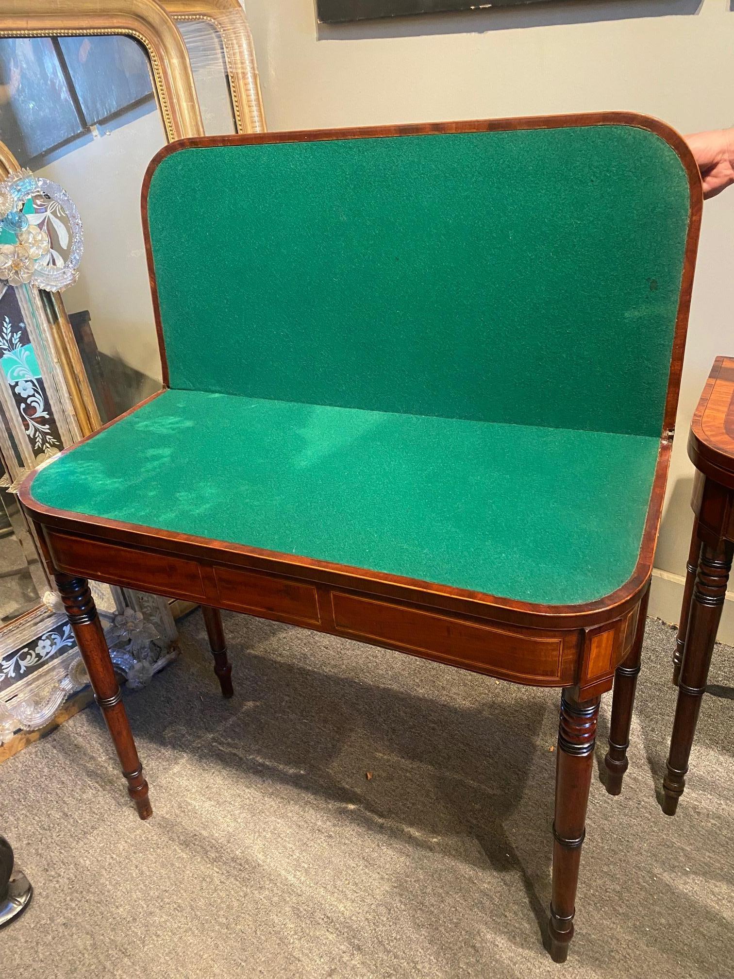 Pair of Regency Period Mahogany Games/tea tables 4