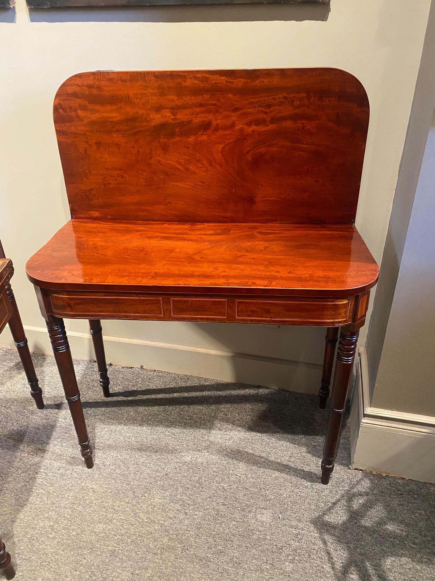 Pair of Regency Period Mahogany Games/tea tables 7