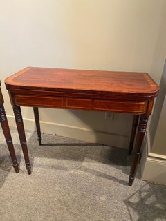 Pair of Regency Period Mahogany Games/tea tables